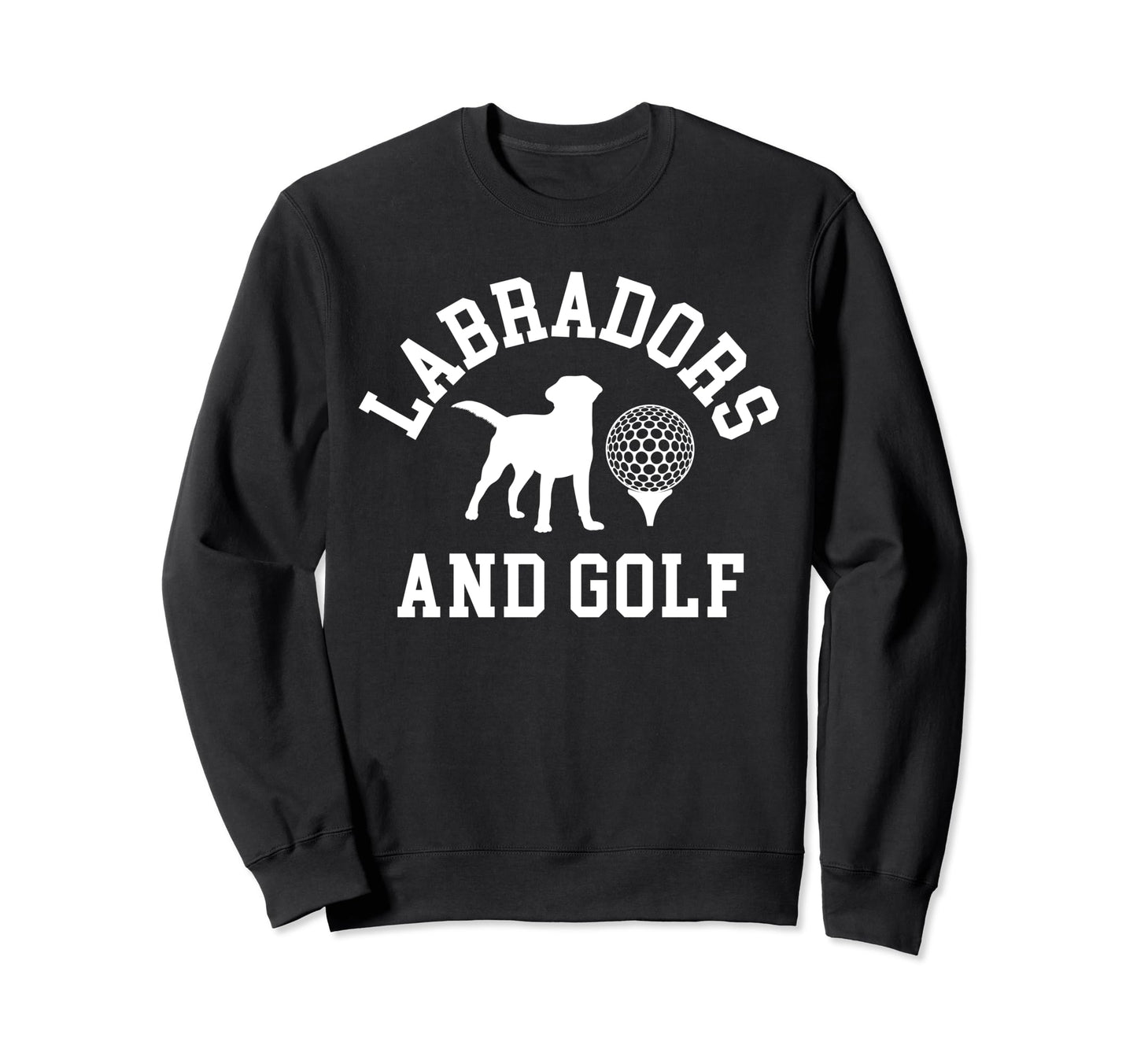 Black Yellow Chocolate Labs And Golf Sweatshirt - Minimalist Print Unisex - T-Shirt, Sweatshirt, Hoodie