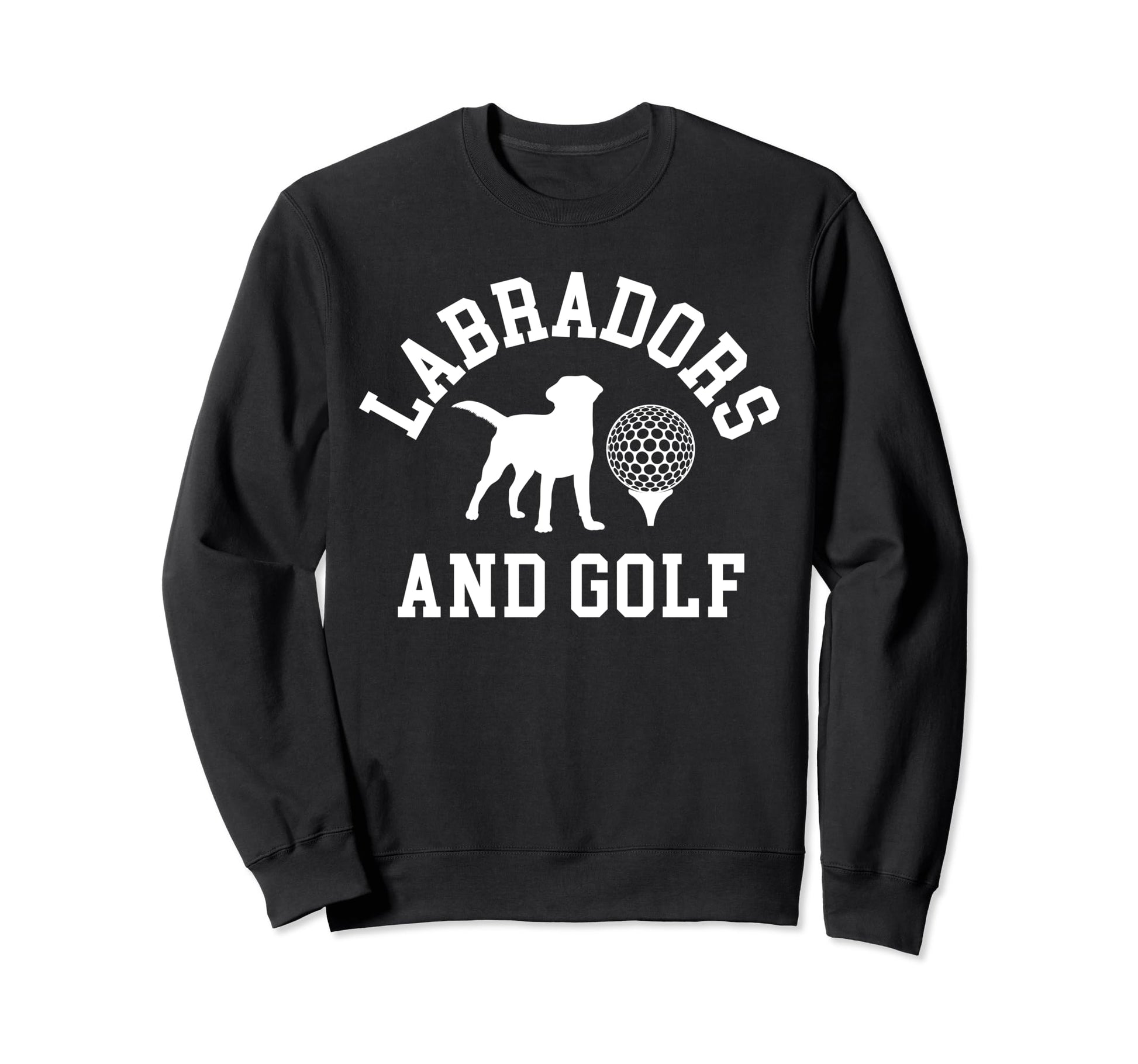Black Yellow Chocolate Labs And Golf Sweatshirt - Minimalist Print Unisex - T-Shirt, Sweatshirt, Hoodie