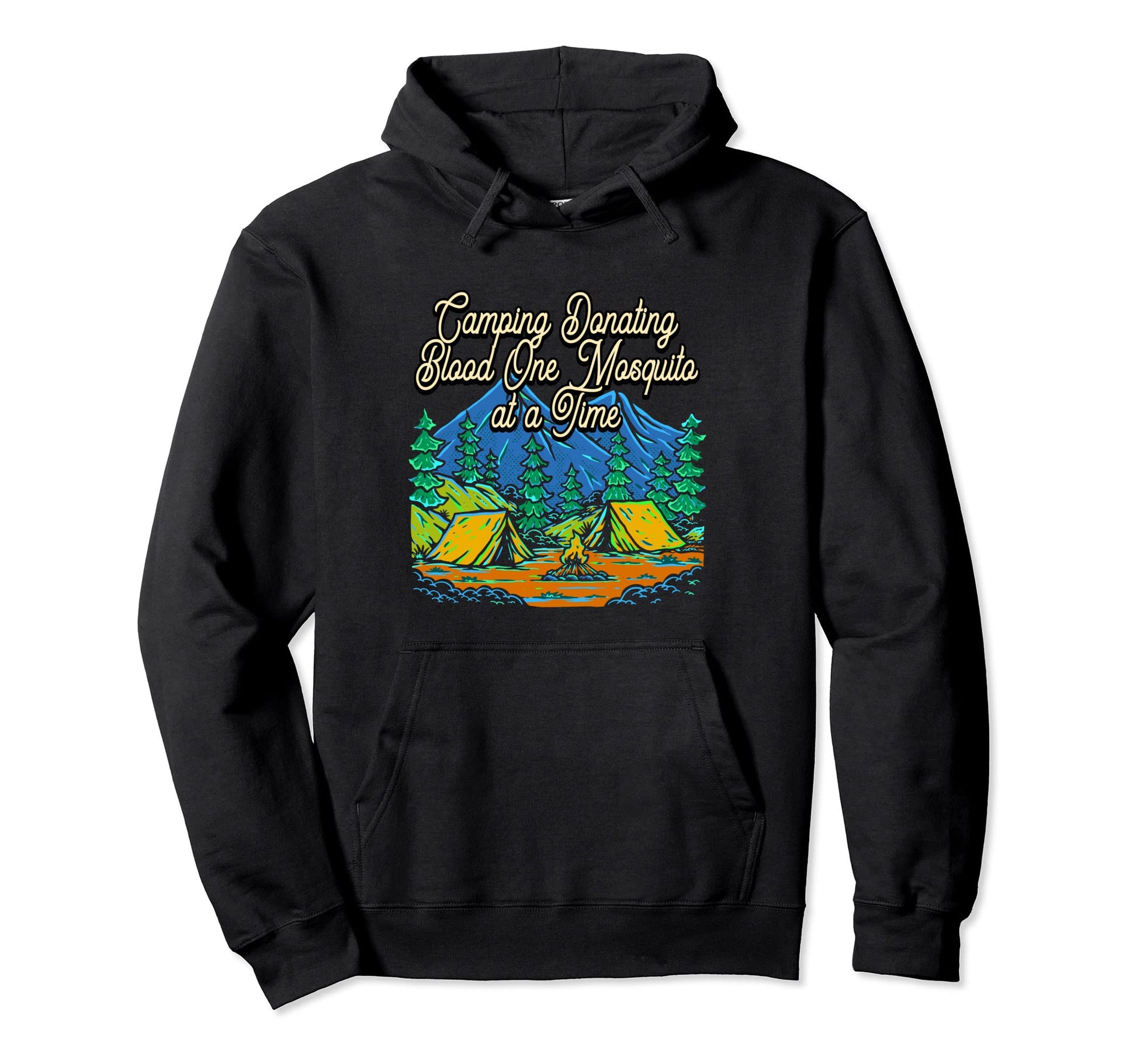 Donating Blood One Mosquito Camping Hoodie - Aesthetic Graphic Unisex - T-Shirt, Sweatshirt, Hoodie