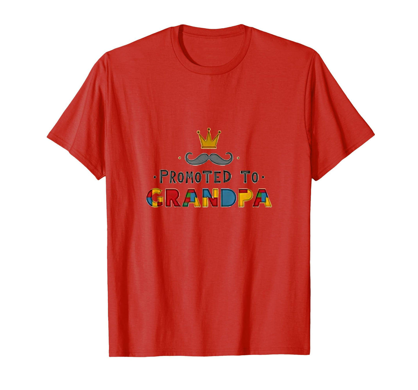 Promoted To Grandpa Royal Mustache T-Shirt - Aesthetic Graphic for Adults - T-Shirt, Sweatshirt, Hoodie