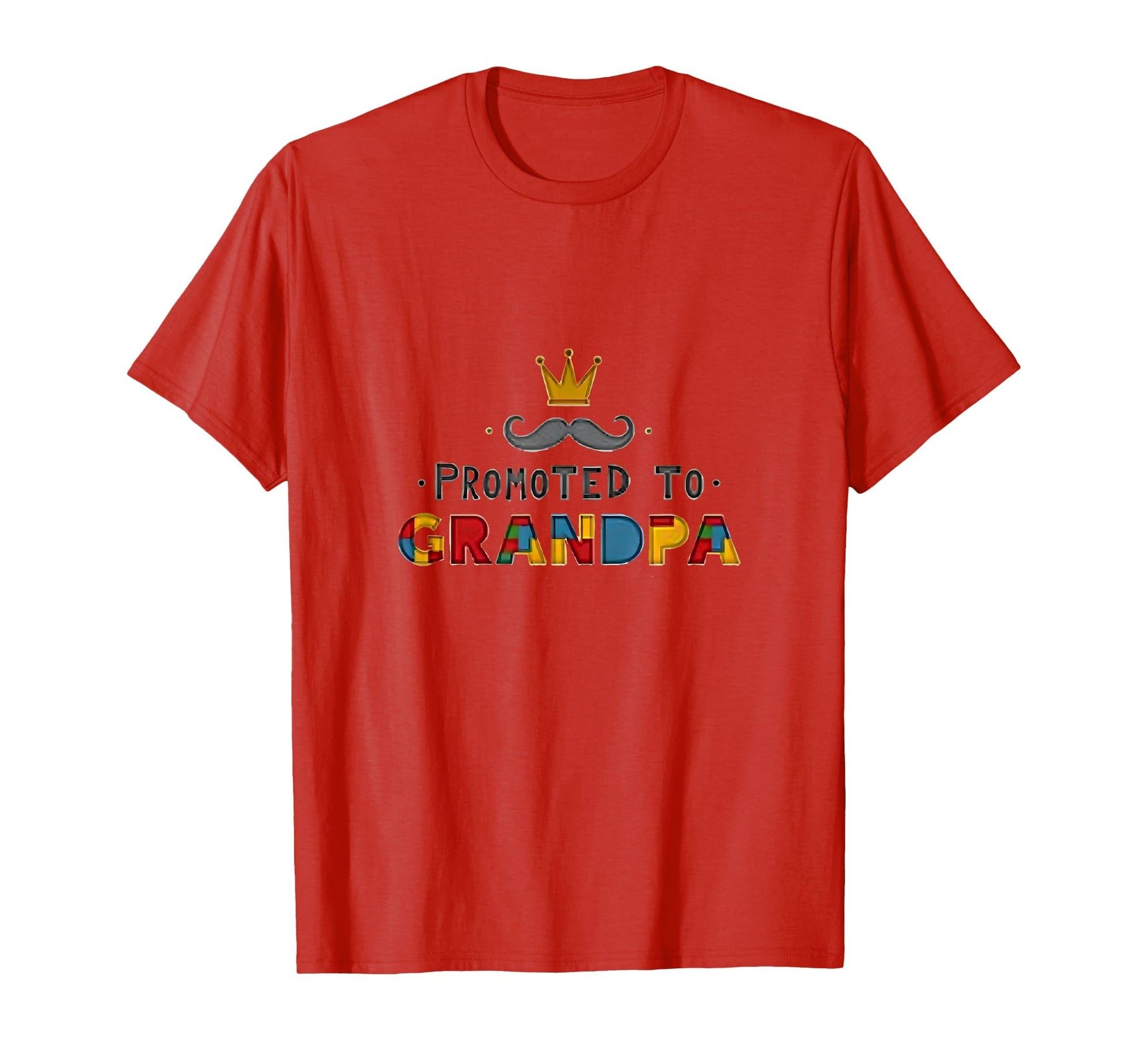Promoted To Grandpa Royal Mustache T-Shirt - Aesthetic Graphic for Adults - T-Shirt, Sweatshirt, Hoodie