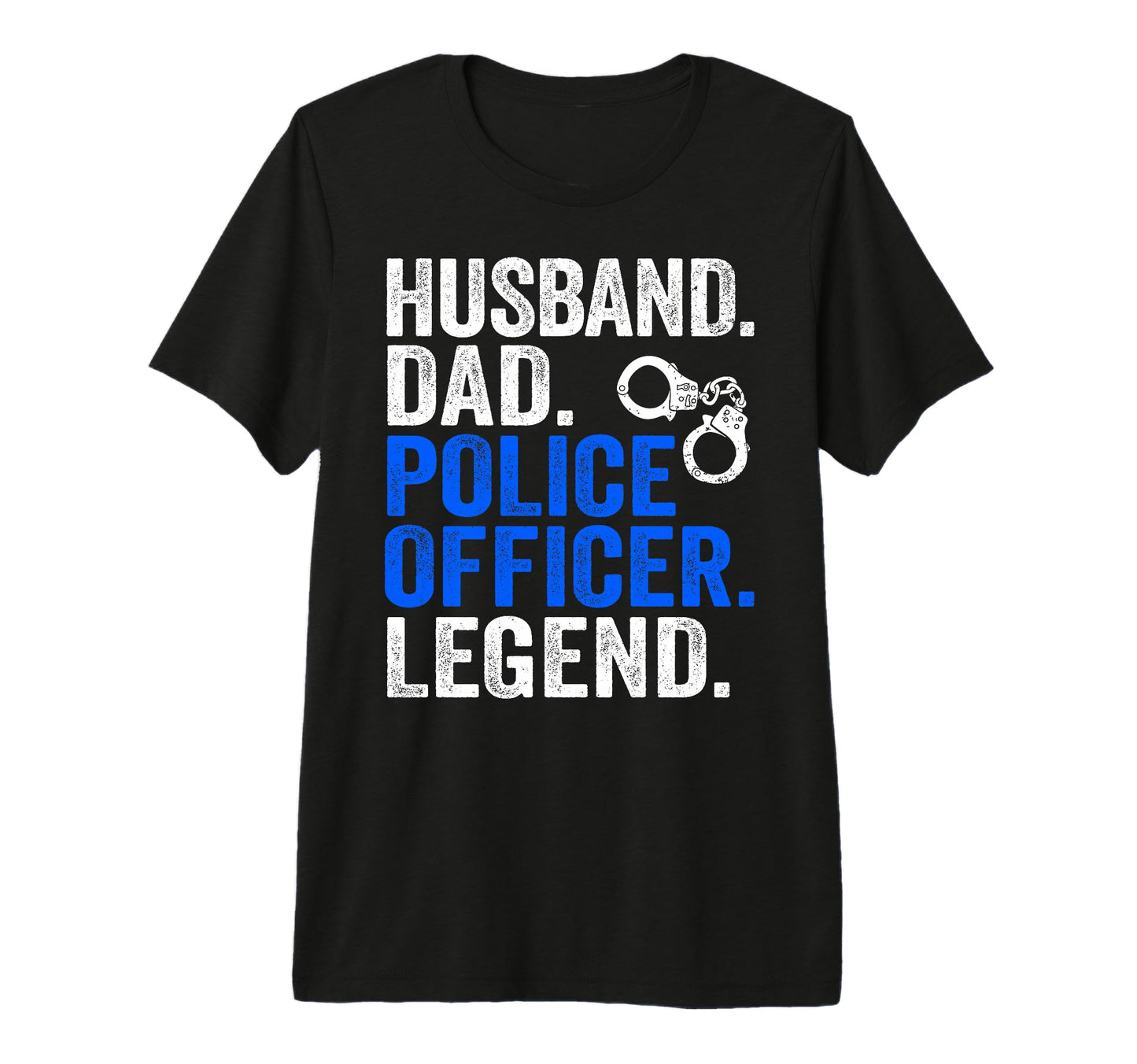 Mens Husband Dad Police Officer Legend Thin T-Shirt - Graphic Print Unisex - T-Shirt, Sweatshirt, Hoodie