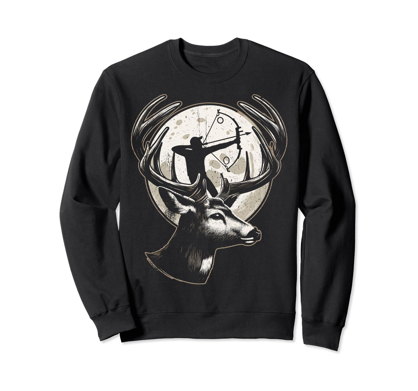 Whitetail Deer Antler Rack Hunting Sweatshirt - Trendy Graphic for Adults - T-Shirt, Sweatshirt, Hoodie