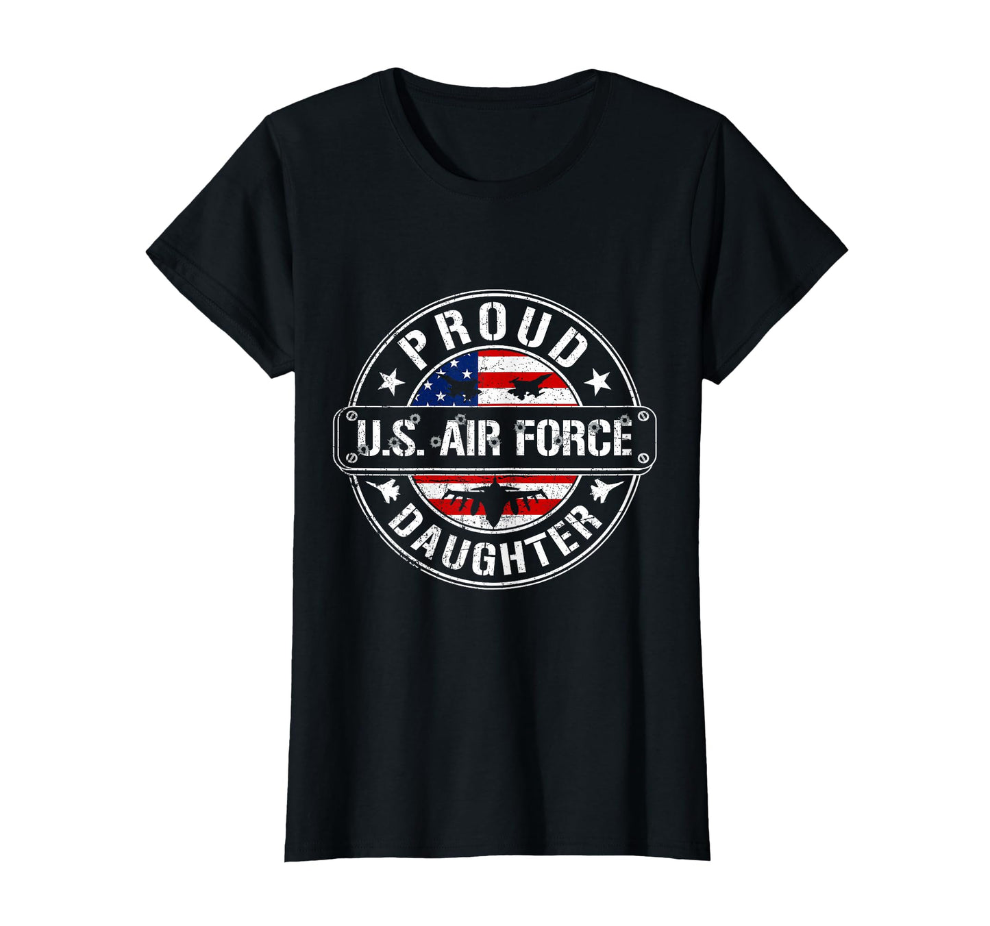 Proud Air Force Daughter Flag Us Airman T-Shirt - Trendy Graphic Men Women - T-Shirt, Sweatshirt, Hoodie