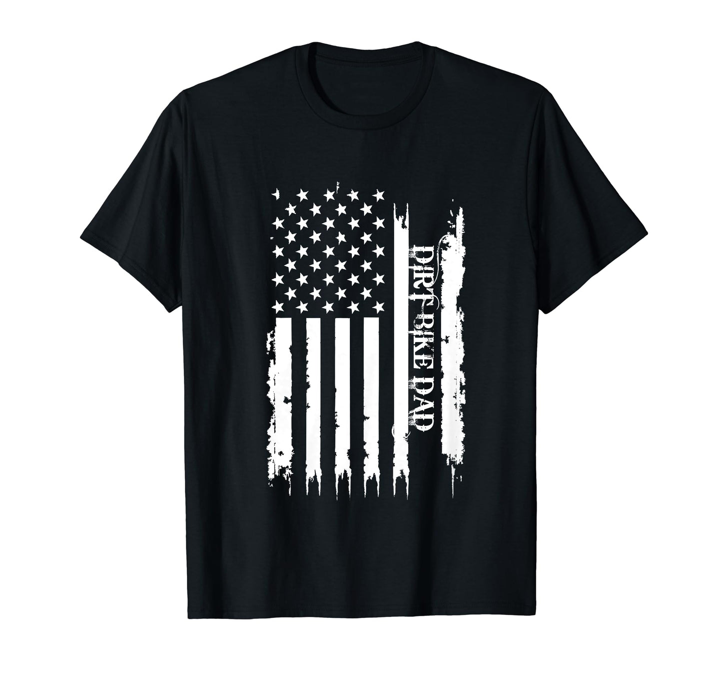 Dirt Bike Dad United States Distressed W Us T-Shirt - Graphic Print Unisex - T-Shirt, Sweatshirt, Hoodie