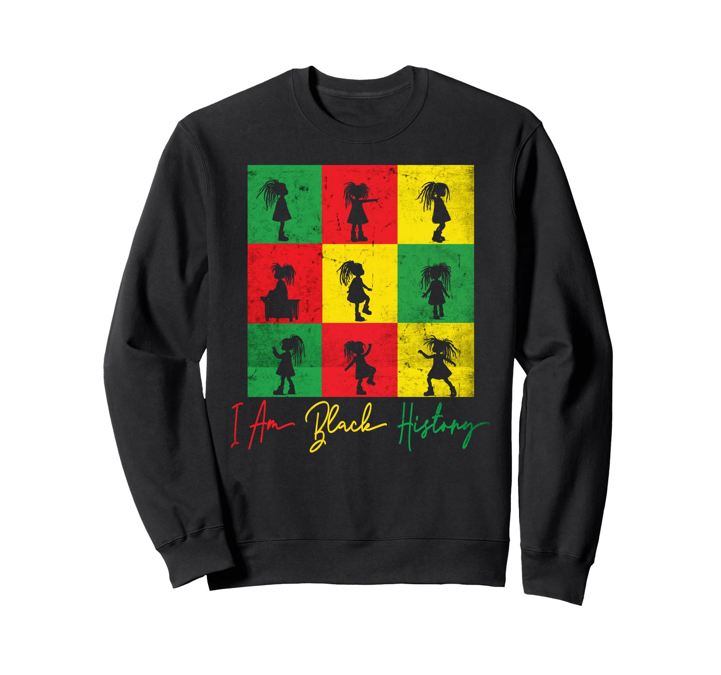 I Am Black History Afro Dreadlocks Sweatshirt - Aesthetic Graphic Unisex - T-Shirt, Sweatshirt, Hoodie