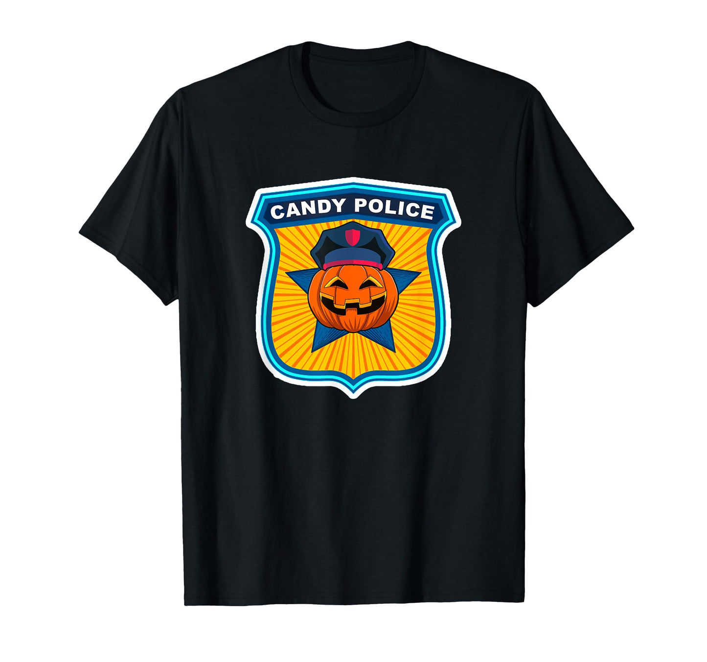 Scary Party Candy Police Trick Treat T-Shirt - Aesthetic Graphic Unisex - T-Shirt, Sweatshirt, Hoodie