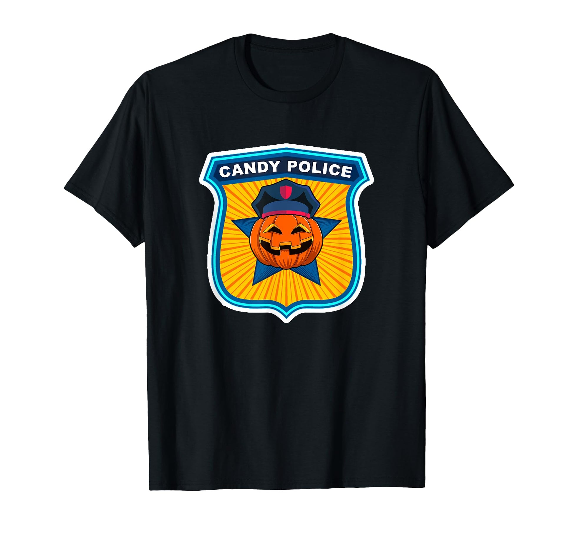 Scary Theme Party Candy Policeman T-Shirt - Streetwear Style Men Women - T-Shirt, Sweatshirt, Hoodie