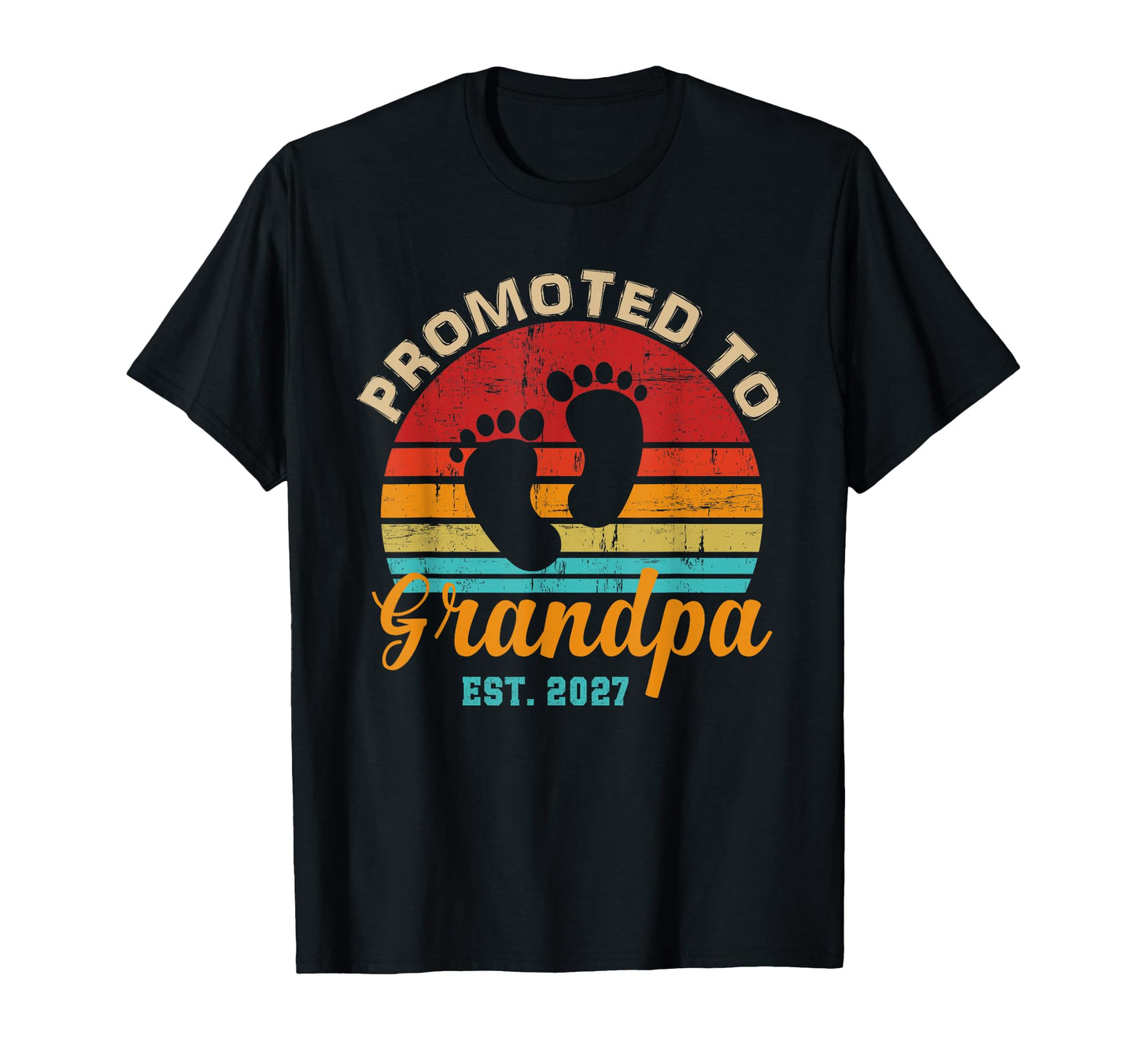 Promoted To Grandpa Est 2027 Pregnancy T-Shirt - Graphic Print for Adults - T-Shirt, Sweatshirt, Hoodie