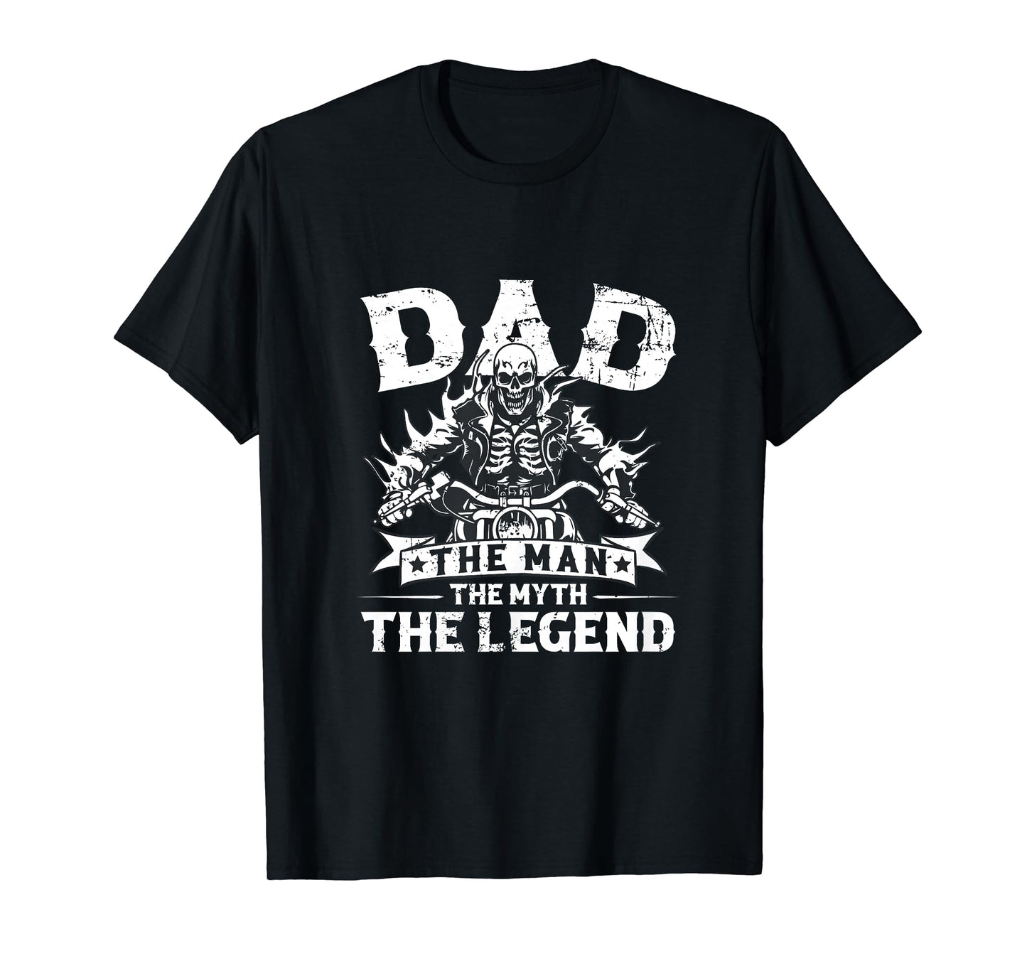 Biker Dad Dad Myth Legend Motorcycle T-Shirt - Fun Novelty Design Men Women - T-Shirt, Sweatshirt, Hoodie