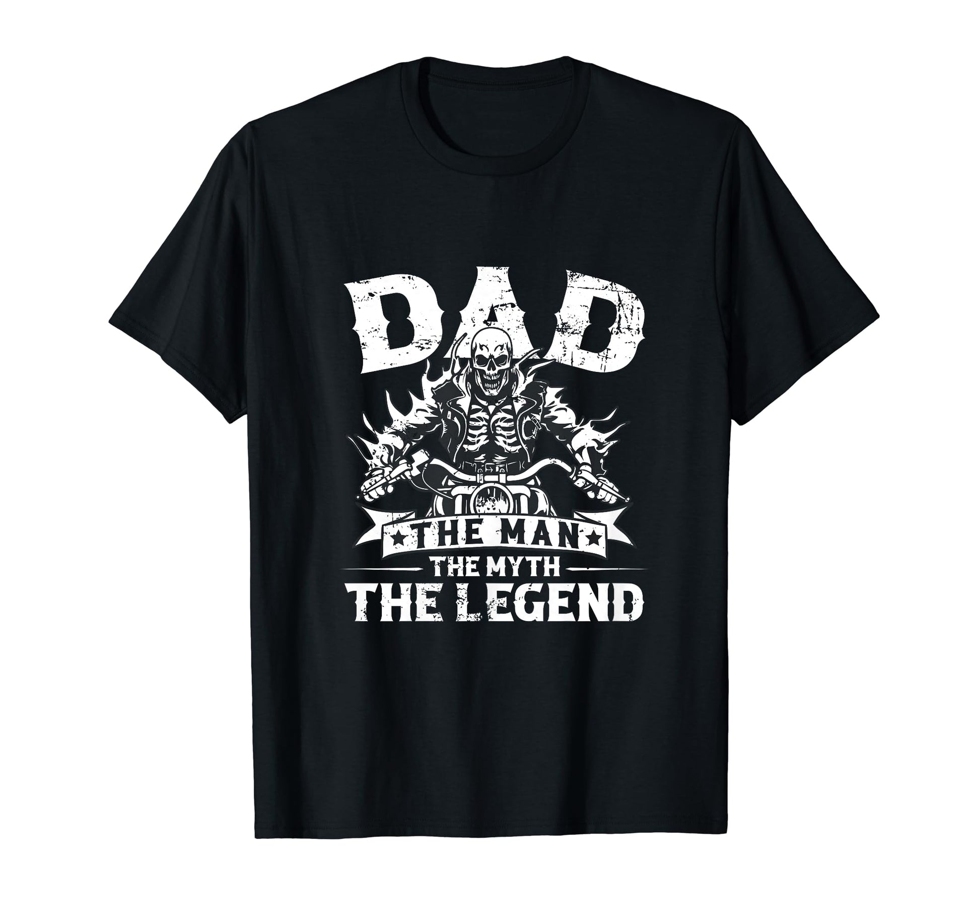 Biker Dad Dad Myth Legend Motorcycle T-Shirt - Fun Novelty Design Men Women - T-Shirt, Sweatshirt, Hoodie