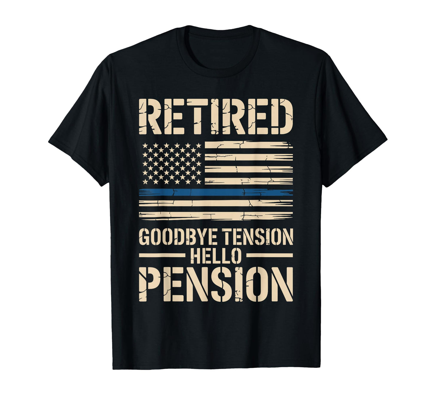 Retired Police Officer Retired Cop T-Shirt - Custom Art Print for Adults - T-Shirt, Sweatshirt, Hoodie