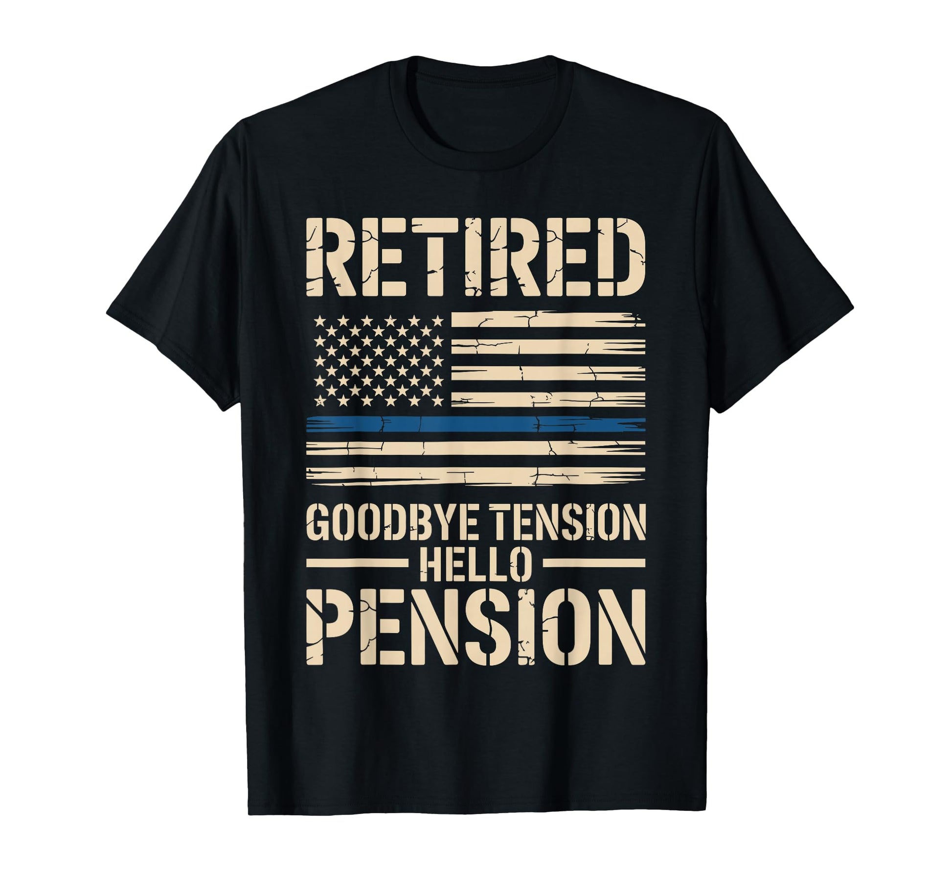 Retired Police Officer Retired Cop T-Shirt - Custom Art Print for Adults - T-Shirt, Sweatshirt, Hoodie