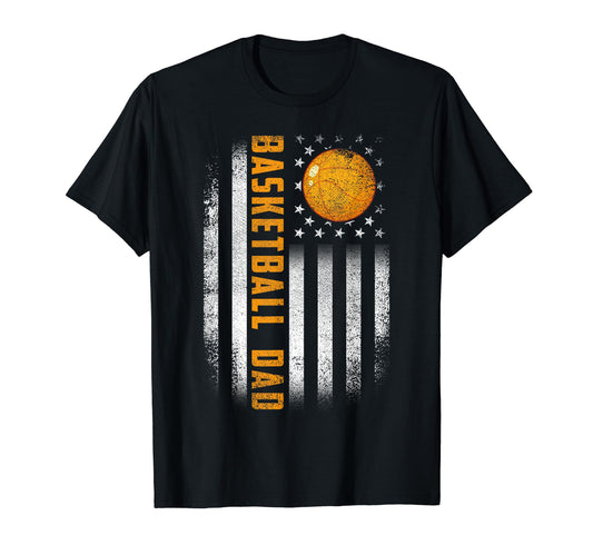 American Flag Basketball Flag Dad T-Shirt - Custom Art Print Unisex - T-Shirt, Sweatshirt, Hoodie
