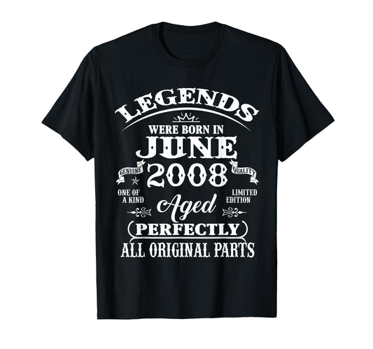 18Th Birthday Gift Legend Born June T-Shirt - Aesthetic Graphic Unisex - T-Shirt, Sweatshirt, Hoodie