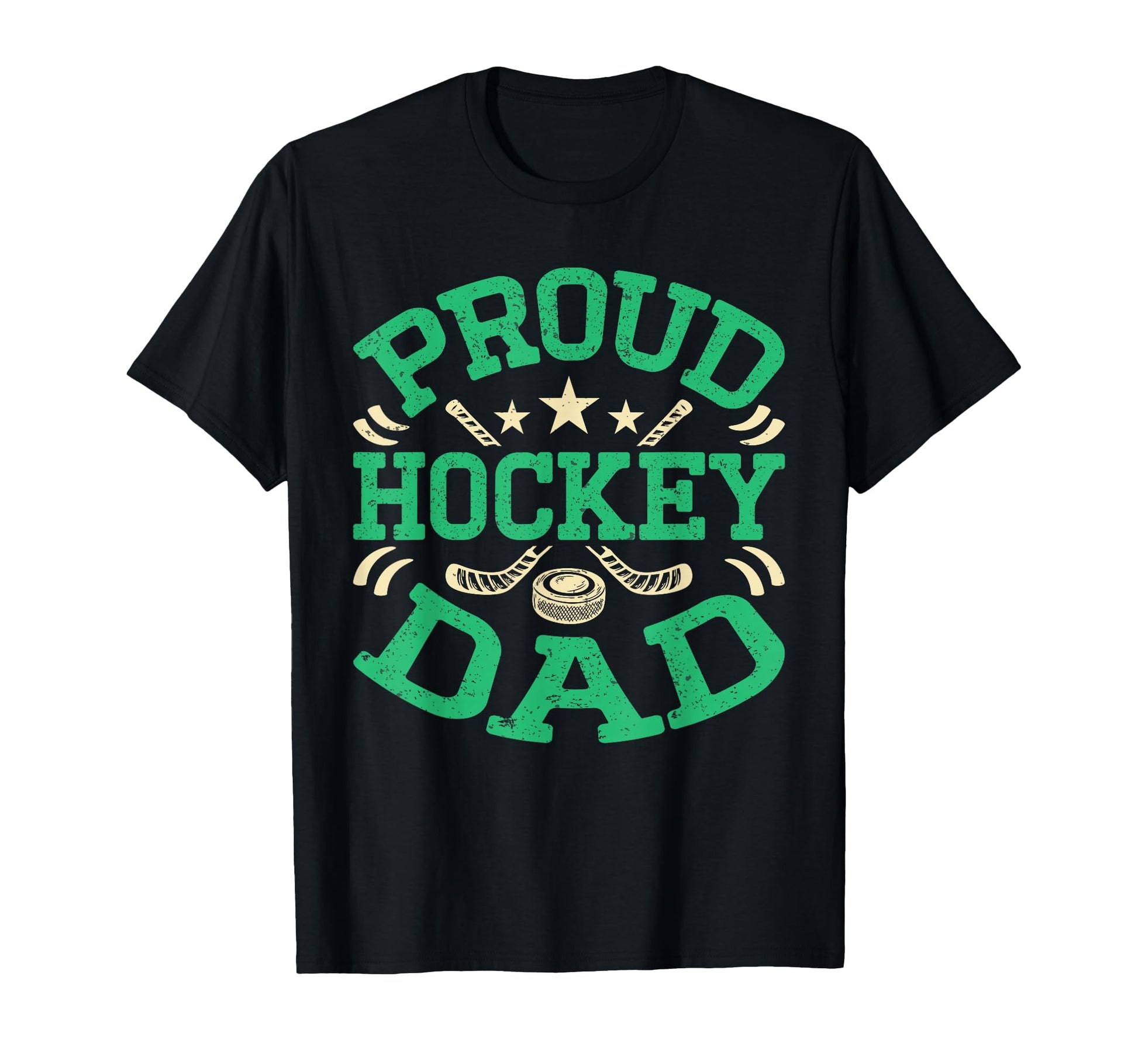 Proud Hockey Dad Supportive Ice T-Shirt - Casual Everyday Wear Men Women - T-Shirt, Sweatshirt, Hoodie