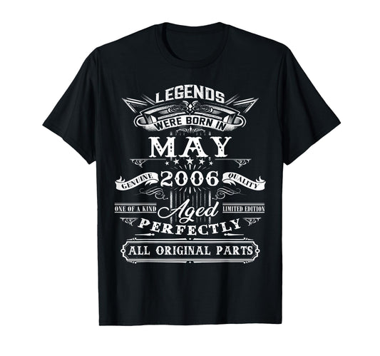 20Th Birthday Gift Legend Born May T-Shirt - Novelty Apparel for Adults - T-Shirt, Sweatshirt, Hoodie