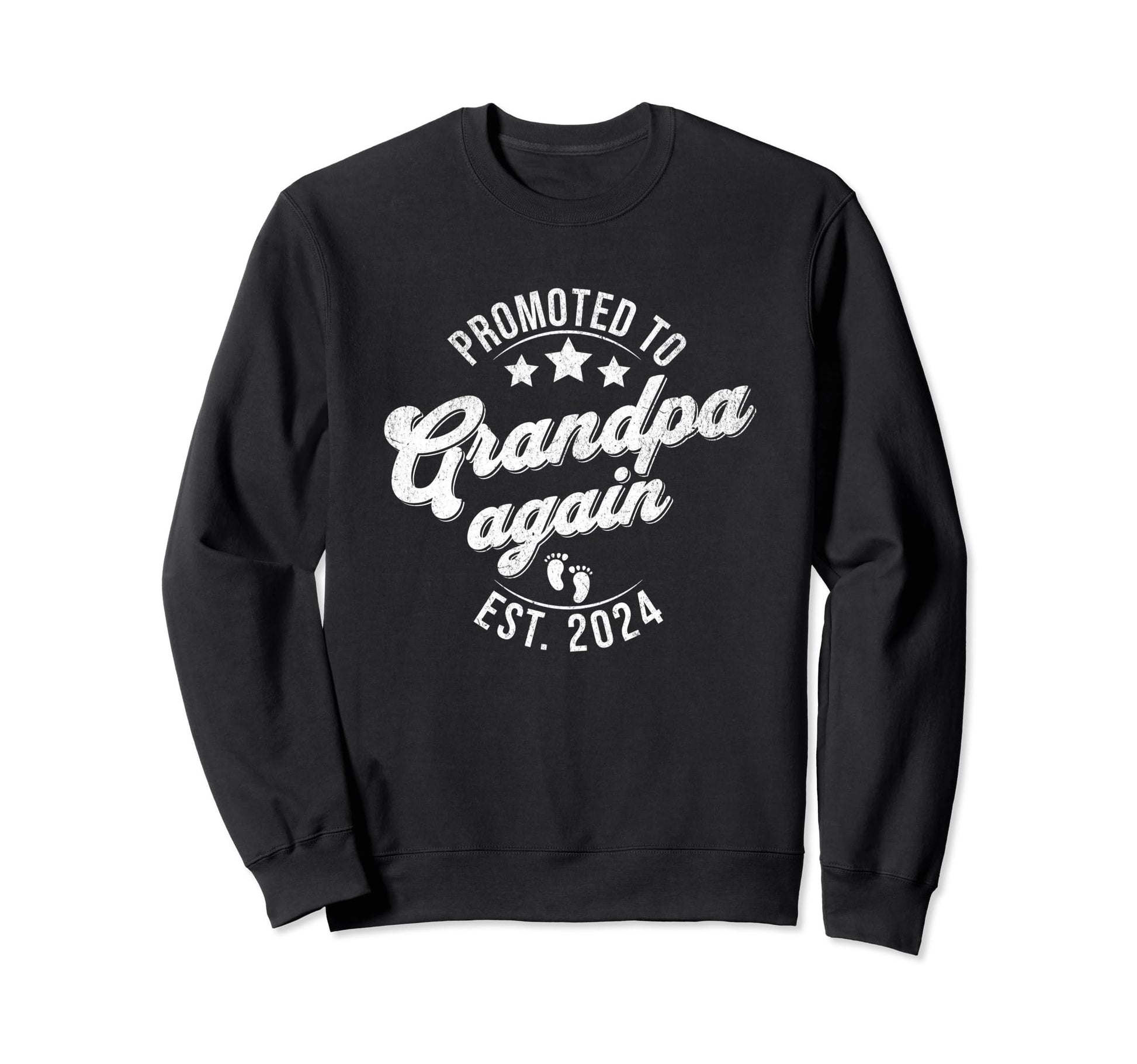 Mens Promoted To Grandpa Again Sweatshirt - Fun Novelty Design for Adults - T-Shirt, Sweatshirt, Hoodie