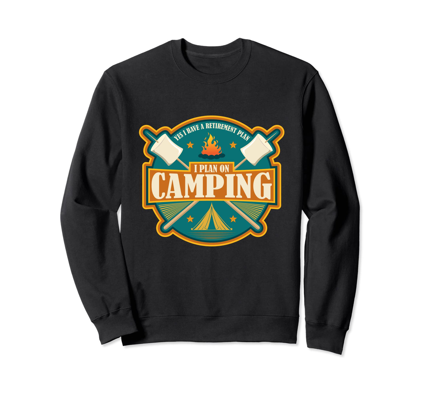 Camping Nature Mountains Adventure Sweatshirt - Minimalist Print Men Women - T-Shirt, Sweatshirt, Hoodie