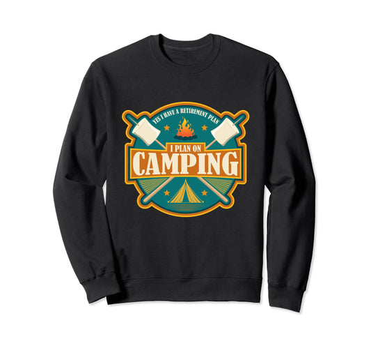Camping Nature Mountains Adventure Sweatshirt - Minimalist Print Men Women - T-Shirt, Sweatshirt, Hoodie