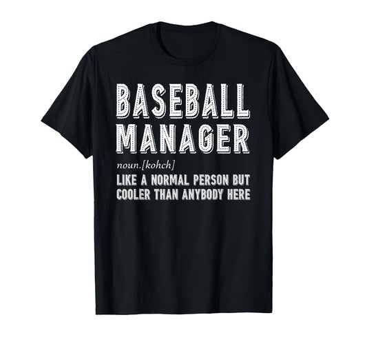 Baseball Manager Factory T-Shirt - Novelty Apparel for Adults - T-Shirt, Sweatshirt, Hoodie