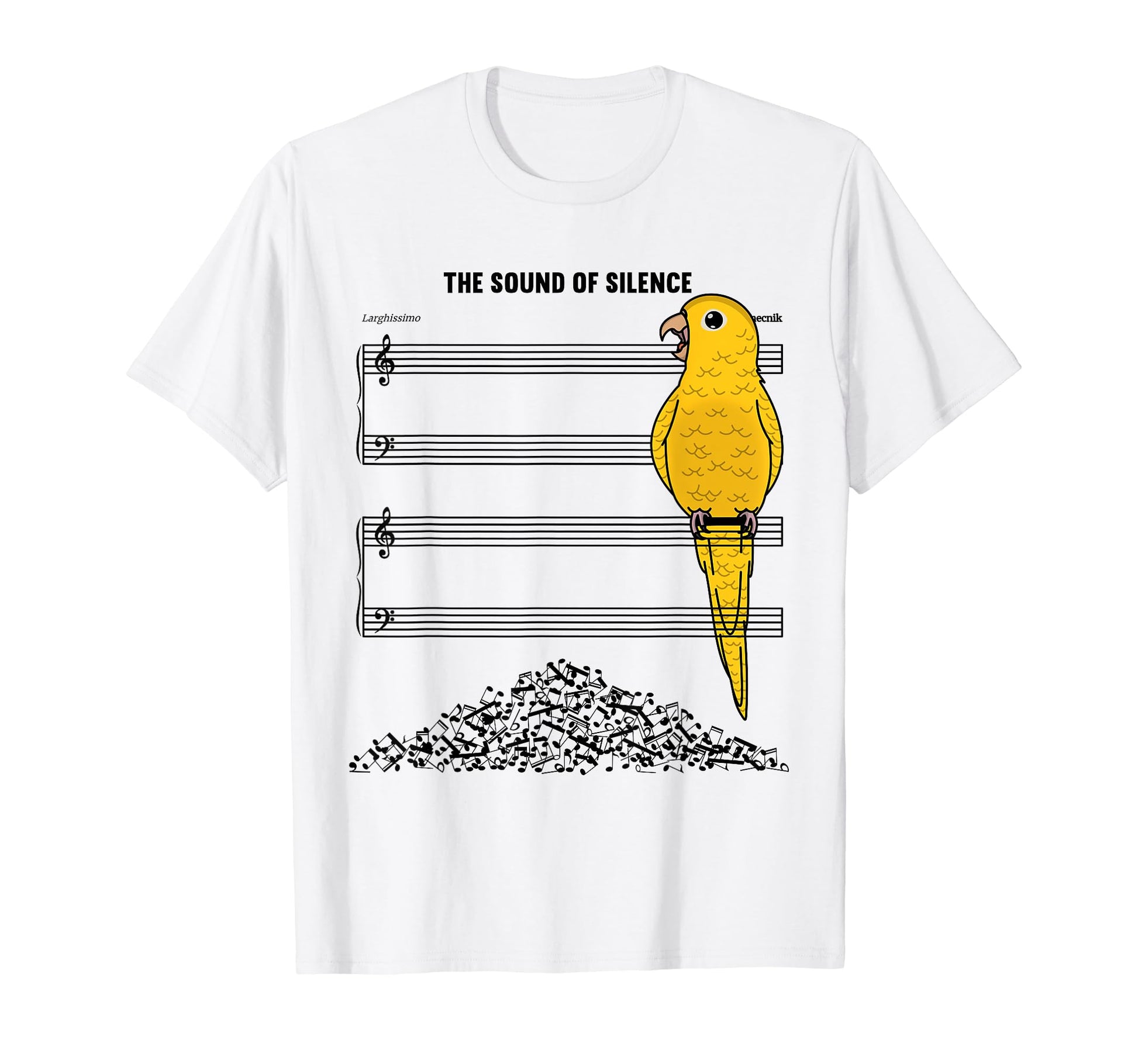 Sound Silence I Golden Conure T-Shirt - Casual Everyday Wear for Adults - T-Shirt, Sweatshirt, Hoodie