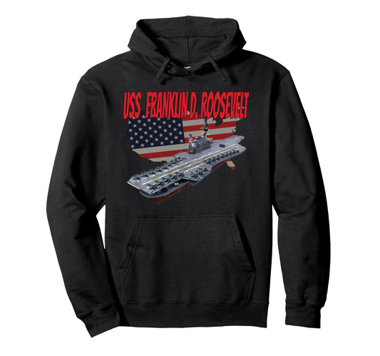 Aircraft Carrier Uss Franklin D Hoodie - Minimalist Print for Adults - T-Shirt, Sweatshirt, Hoodie