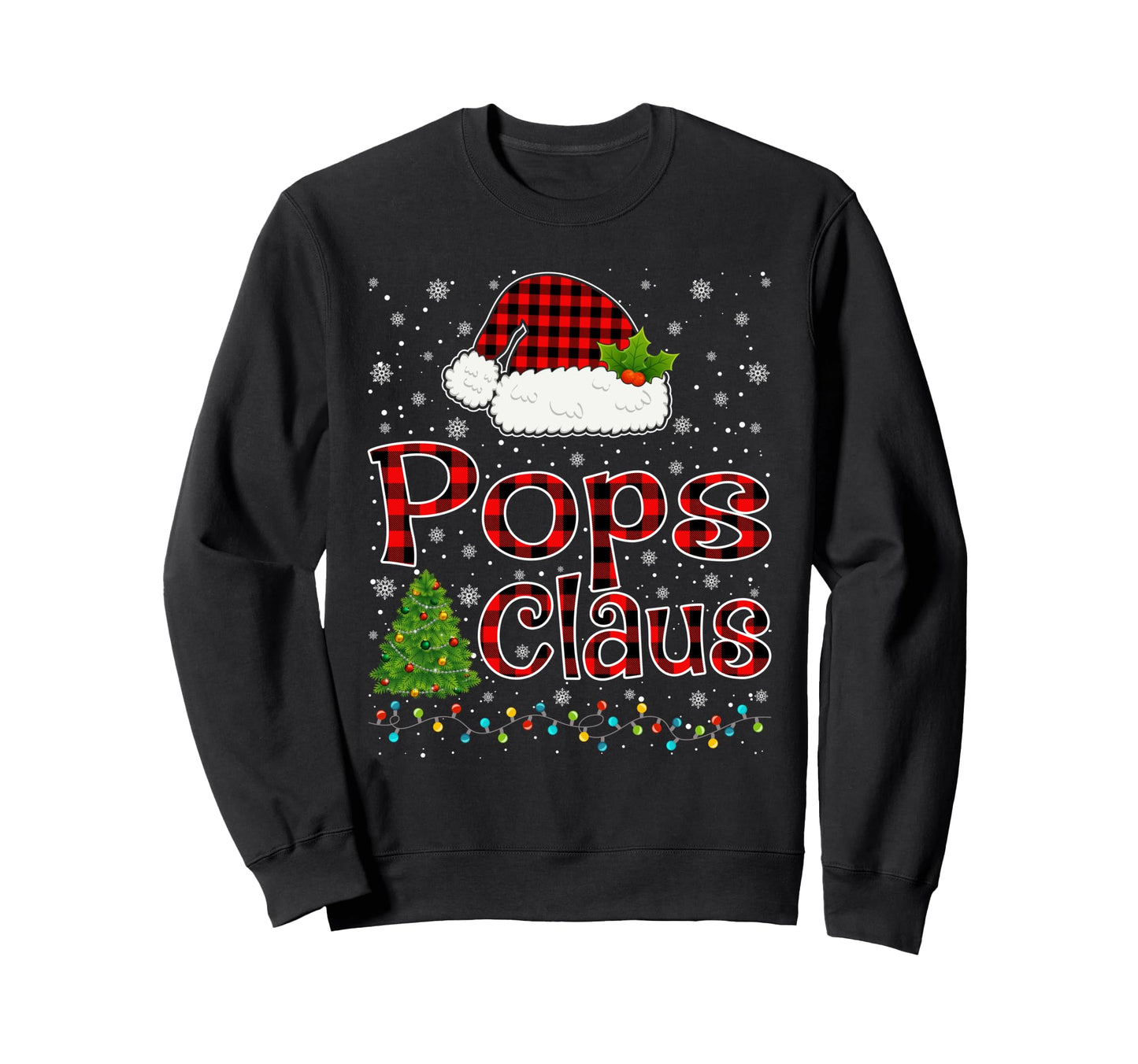 Funny Pops Claus Lights Pajama Sweatshirt - Aesthetic Graphic Men Women - T-Shirt, Sweatshirt, Hoodie