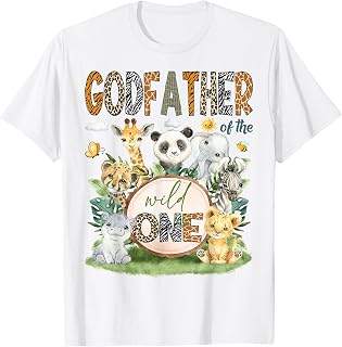 Godfather of The Wild One 1st Birthday Boy Safari Jungle T-Shirt Unisex T-shirt, Sweatshirt, Hoodie, Long Sleeve Tee - T-Shirt, Sweatshirt, Hoodie