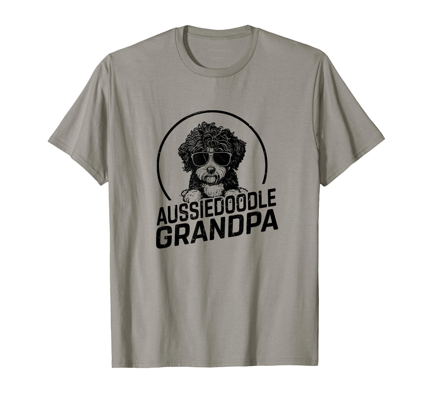 Aussiedoodle Dog Grandpa Grand Paw T-Shirt - Minimalist Print Men Women - T-Shirt, Sweatshirt, Hoodie