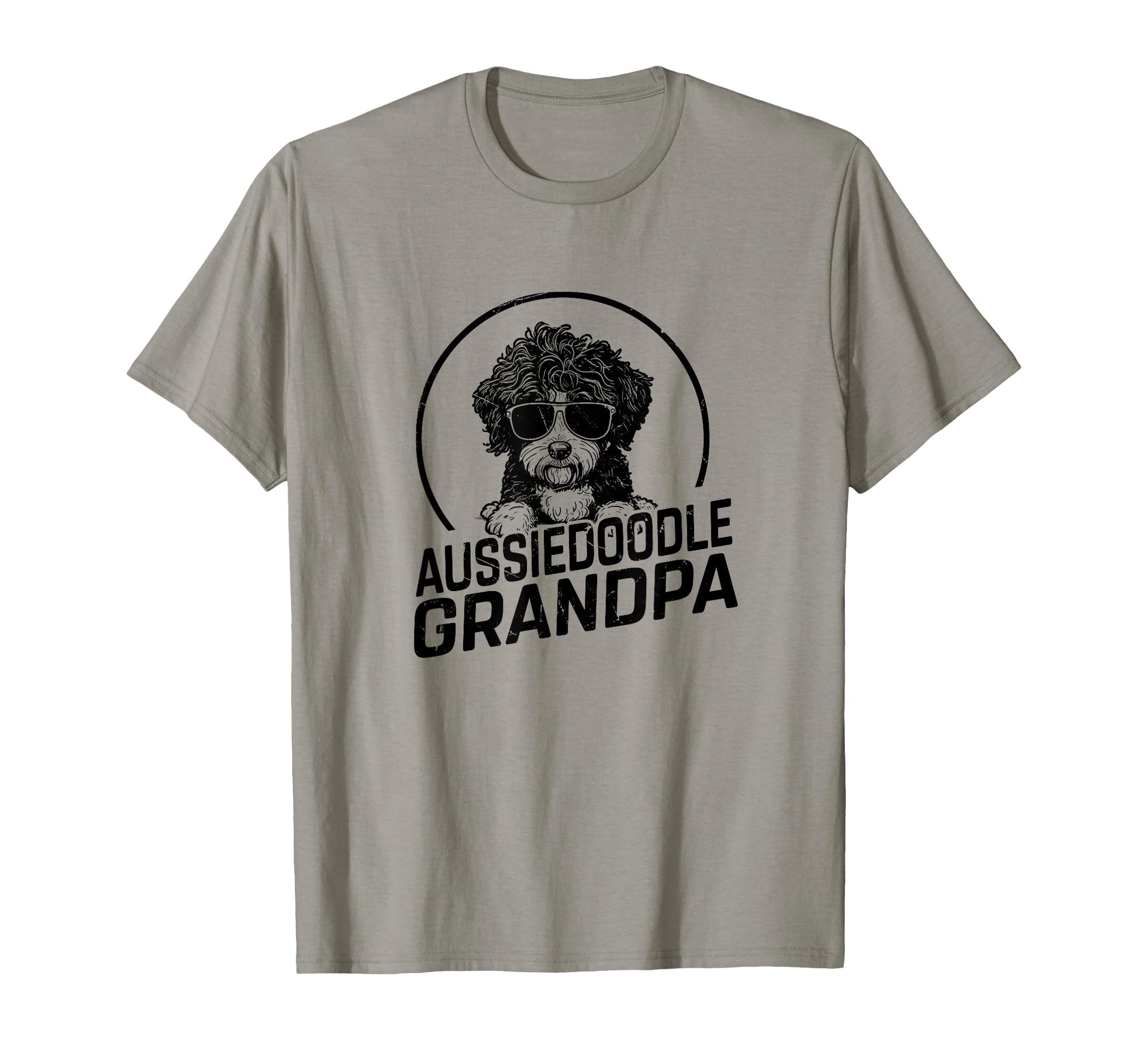 Aussiedoodle Dog Grandpa Grand Paw T-Shirt - Minimalist Print Men Women - T-Shirt, Sweatshirt, Hoodie