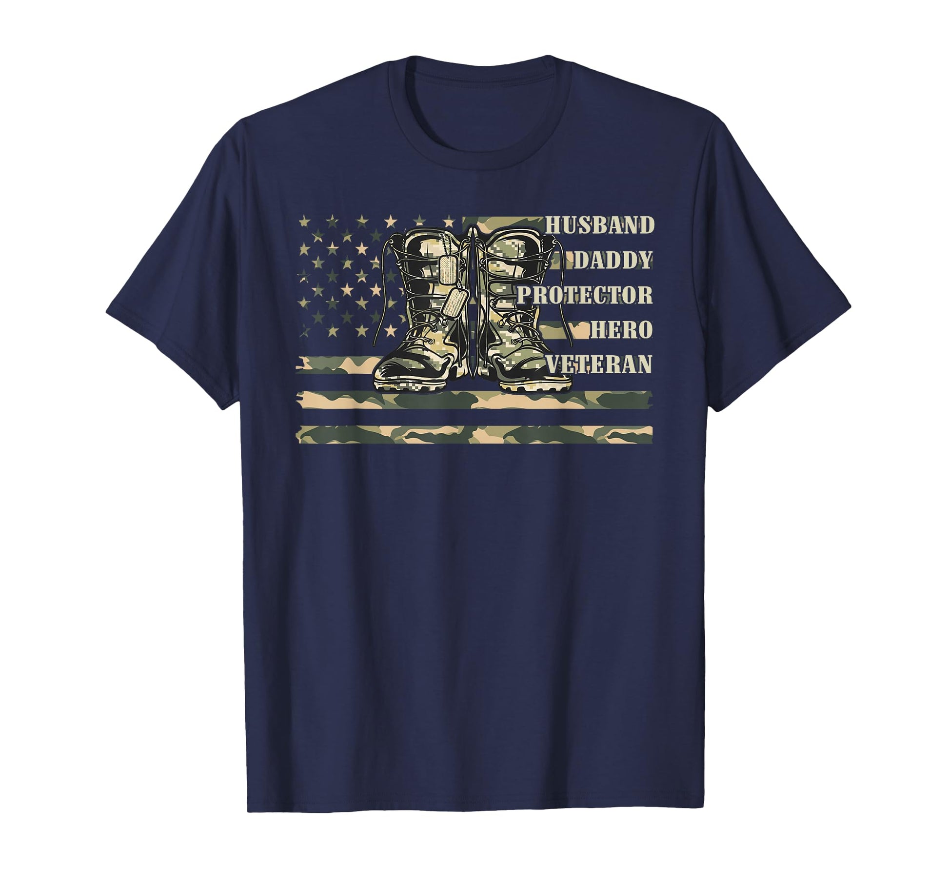 Veteran Husband Daddy Protector Hero T-Shirt - Graphic Print for Adults - T-Shirt, Sweatshirt, Hoodie