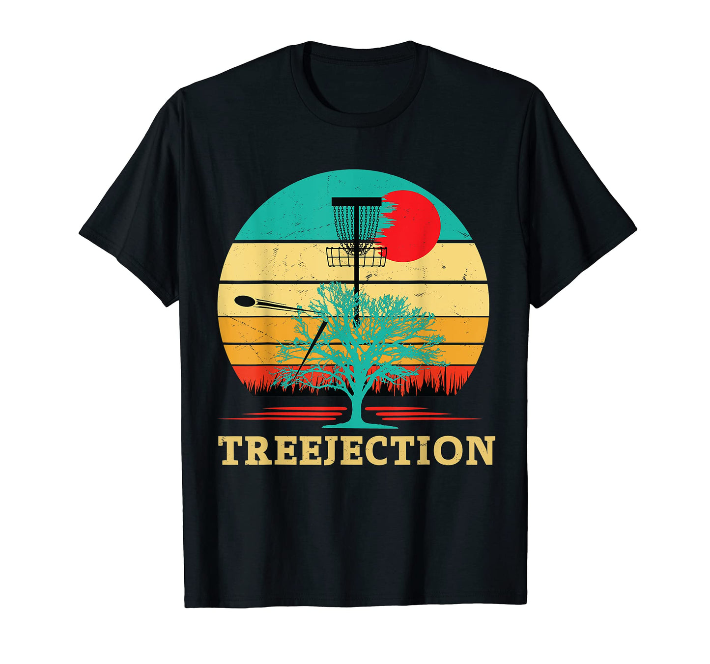 Treejection Funny Disc Golf Tree T-Shirt - Fun Novelty Design Men Women - T-Shirt, Sweatshirt, Hoodie