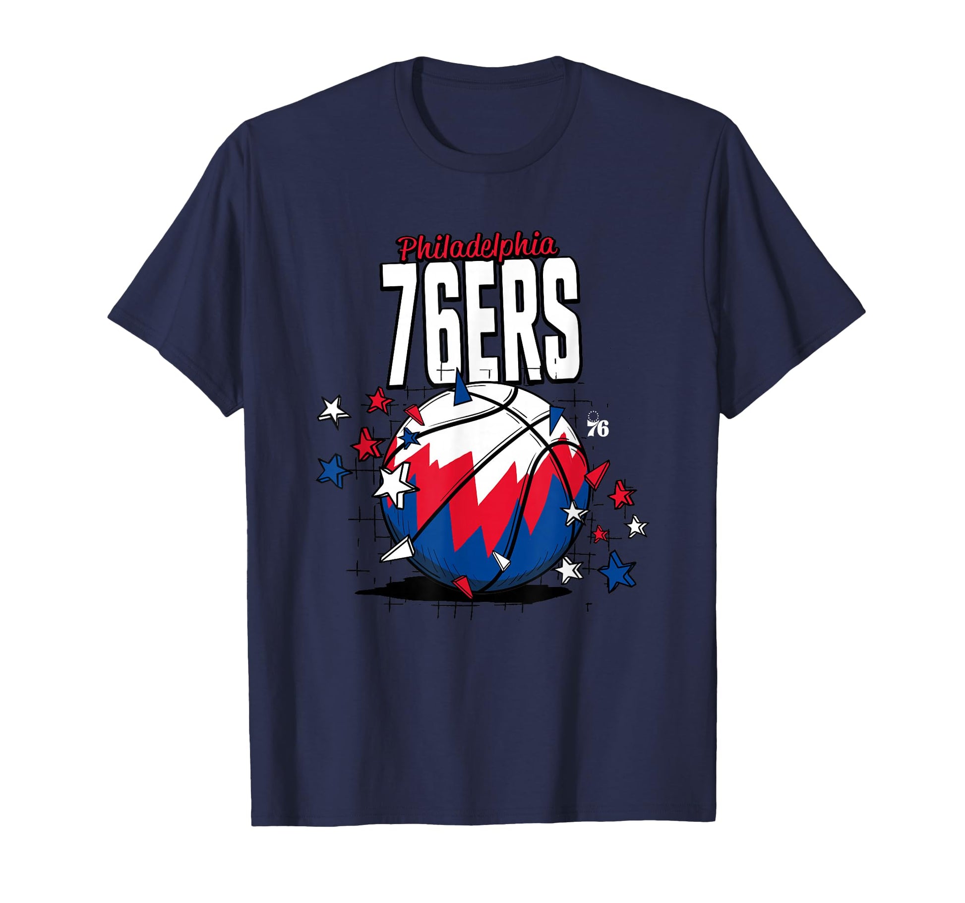 Nba Philadelphia 76Ers Basketball T-Shirt - Novelty Apparel for Adults - T-Shirt, Sweatshirt, Hoodie