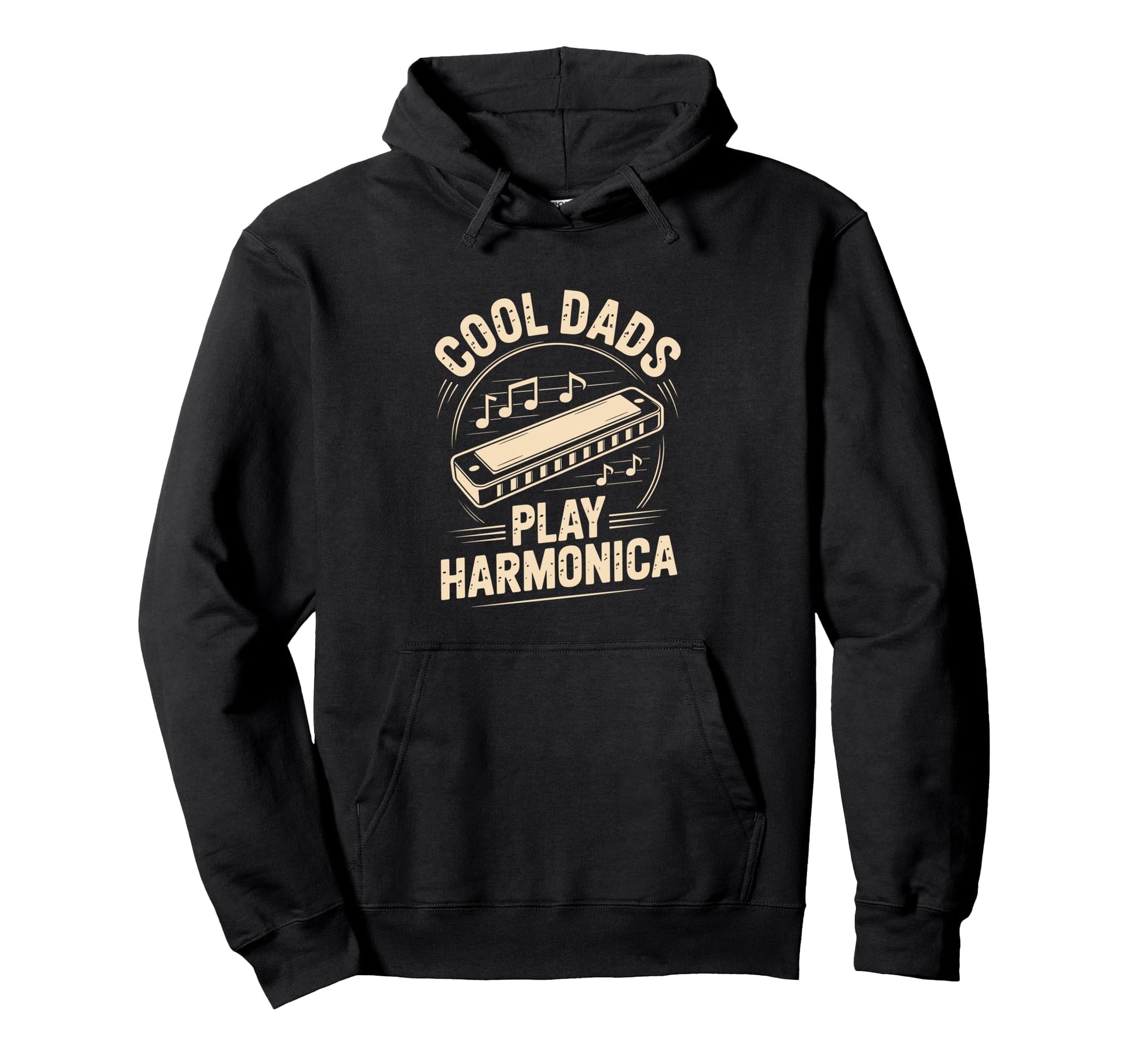 Dads Play Harmonica Hoodie - Casual Everyday Wear Unisex - T-Shirt, Sweatshirt, Hoodie