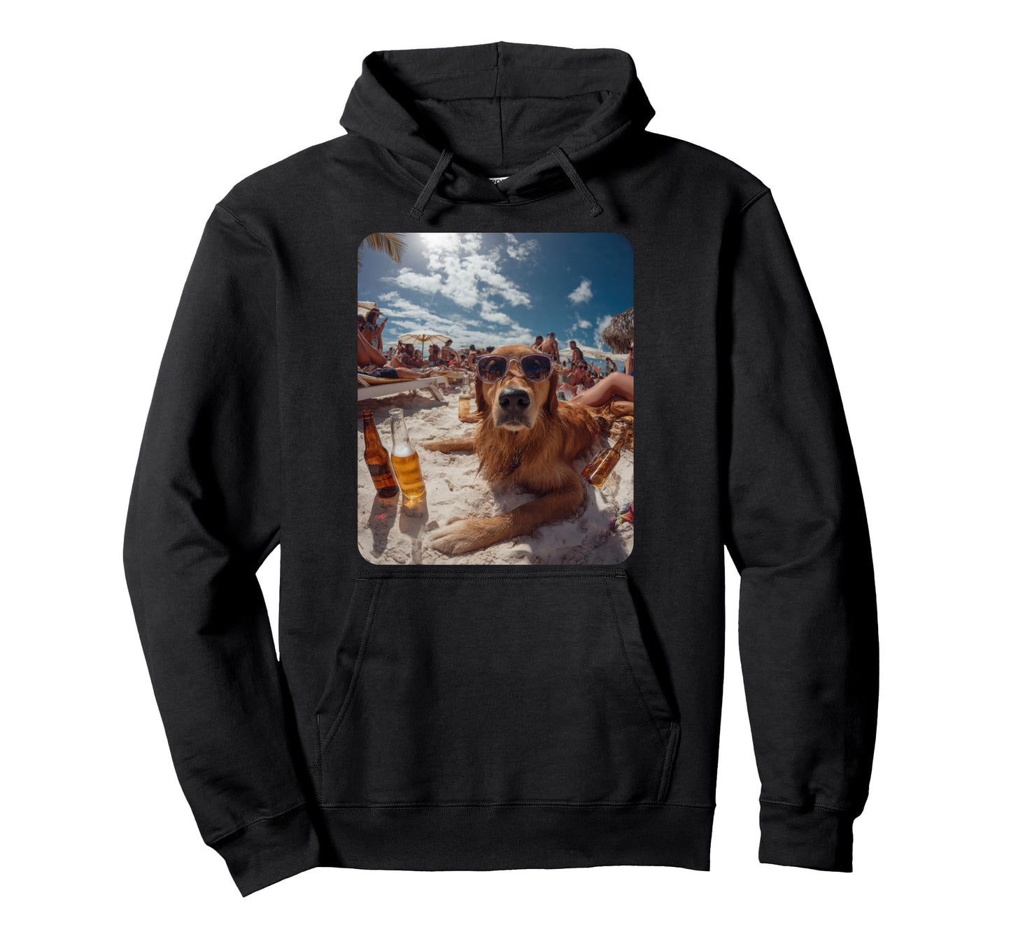 Golden Retriever Hawaiian Funny Dog Meme Hoodie - Aesthetic Graphic Unisex - T-Shirt, Sweatshirt, Hoodie