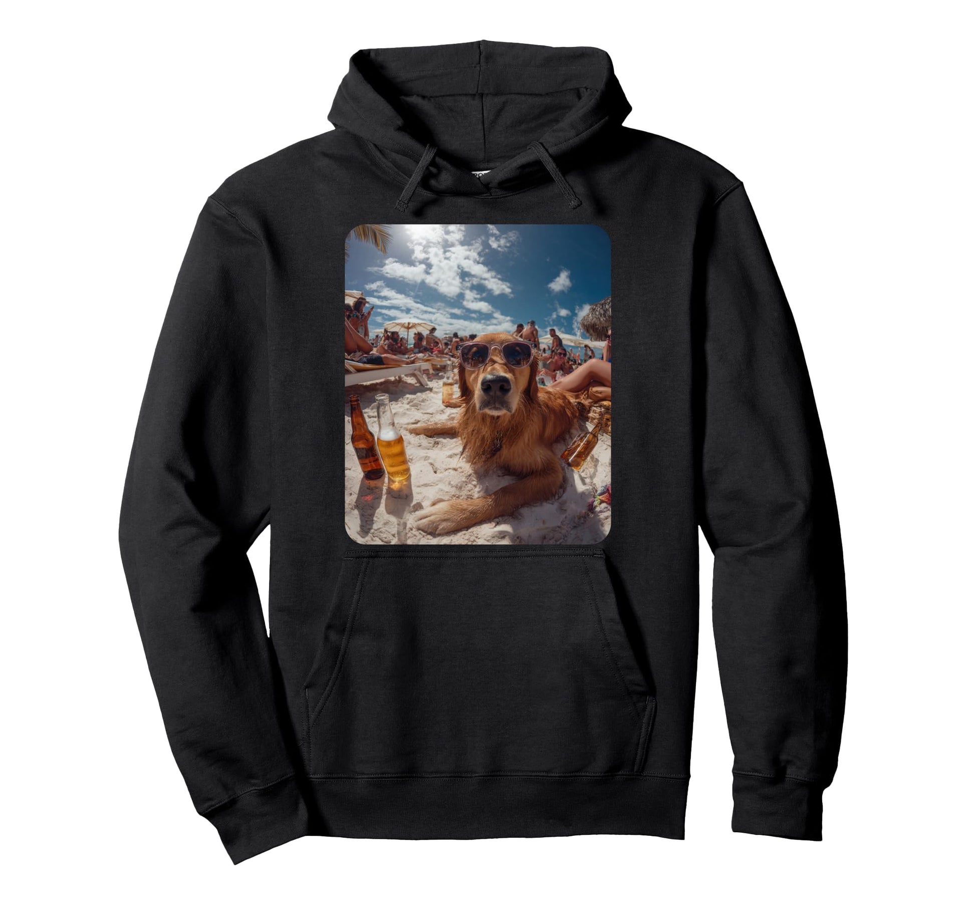 Golden Retriever Hawaiian Funny Dog Meme Hoodie - Aesthetic Graphic Unisex - T-Shirt, Sweatshirt, Hoodie