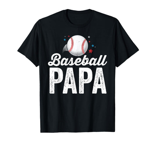 Baseball Papa Dad Father Grandpa Lagift T-Shirt - Minimalist Print Unisex - T-Shirt, Sweatshirt, Hoodie