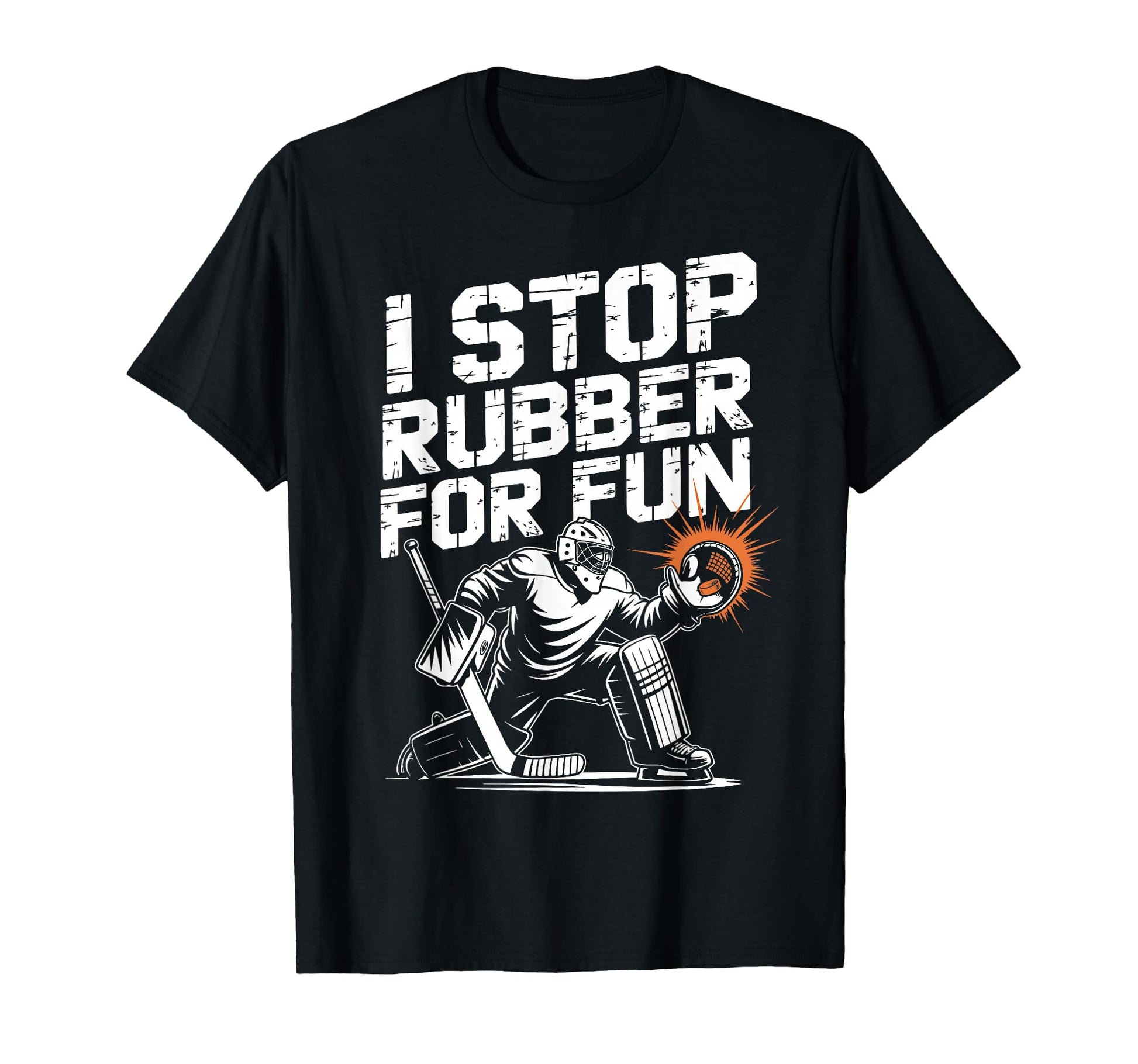 Ice Hockey Goalkeeper Saves Goalie T-Shirt - Graphic Print for Adults - T-Shirt, Sweatshirt, Hoodie