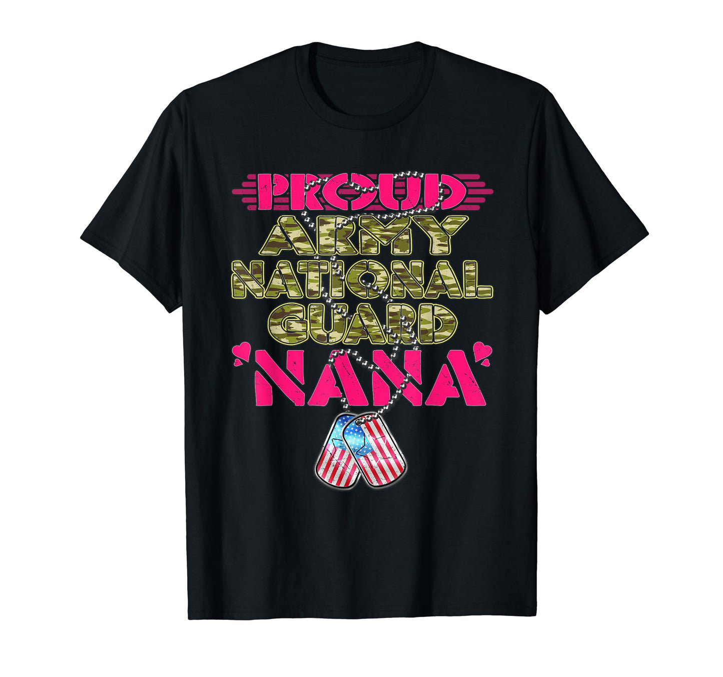 Proud Army National Guard Nana Us Dog T-Shirt - Trendy Graphic for Adults - T-Shirt, Sweatshirt, Hoodie