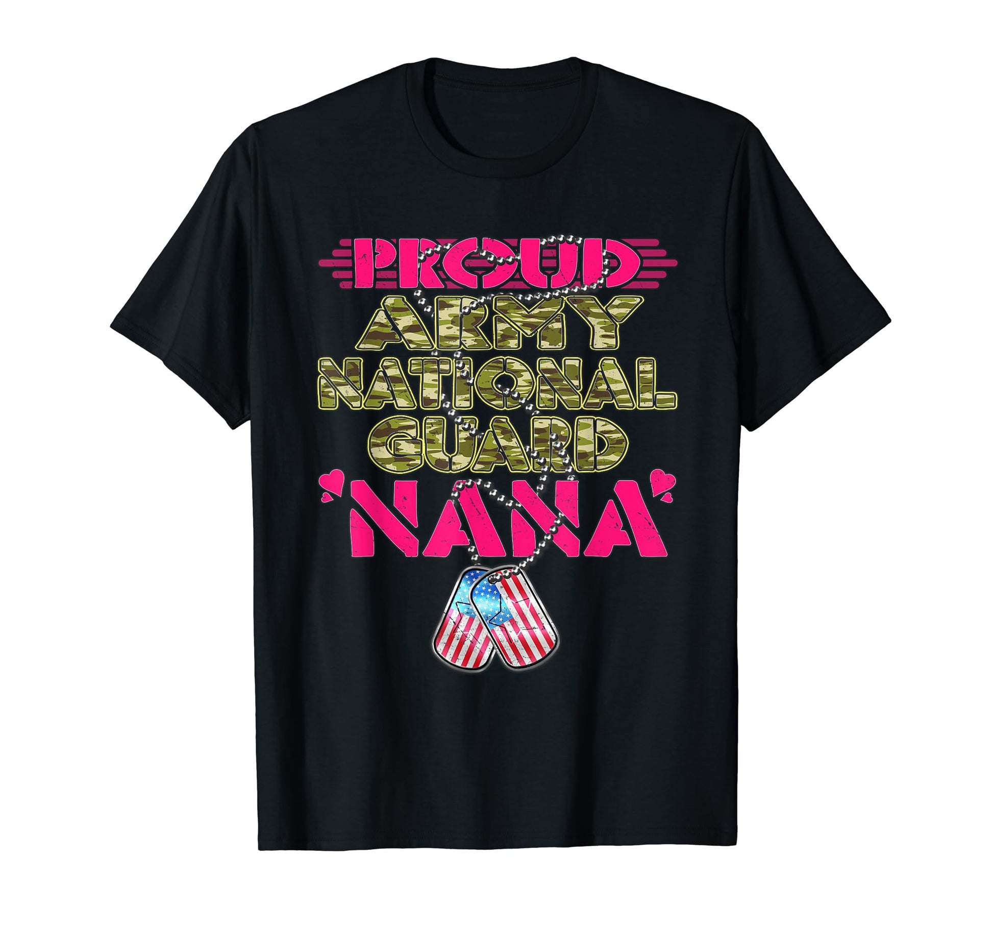 Proud Army National Guard Nana Us Dog T-Shirt - Trendy Graphic for Adults - T-Shirt, Sweatshirt, Hoodie