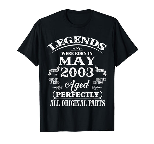 23Rd Birthday Gift Legend Born T-Shirt - Casual Everyday Wear Men Women - T-Shirt, Sweatshirt, Hoodie