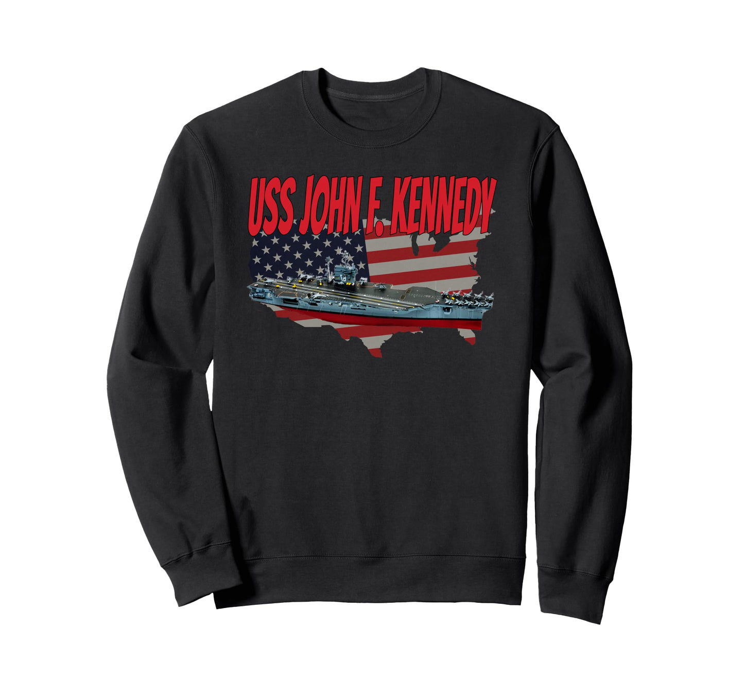 Aircraft Carrier Uss John F Sweatshirt - Fun Novelty Design for Adults - T-Shirt, Sweatshirt, Hoodie