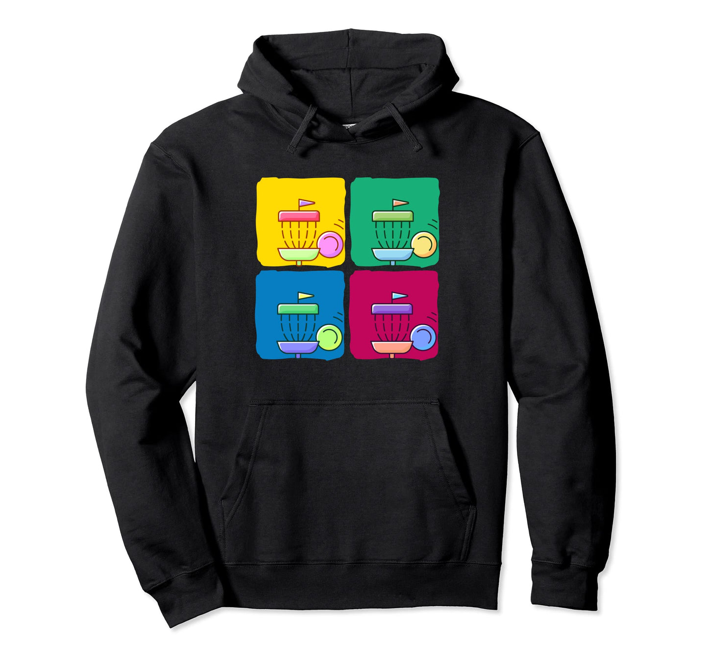 Disc Golf Pop Art Hoodie - Graphic Print for Adults - T-Shirt, Sweatshirt, Hoodie