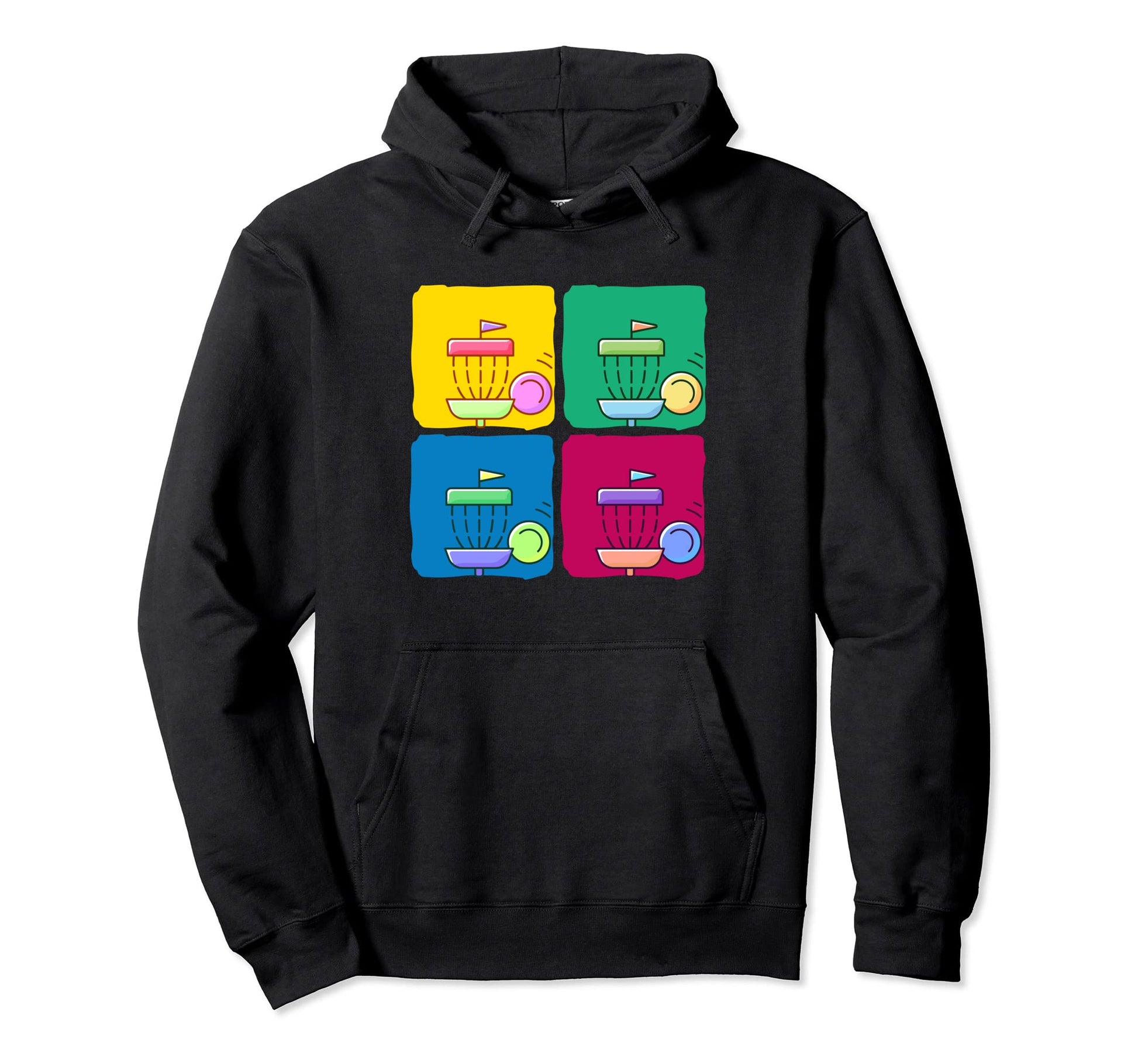 Disc Golf Pop Art Hoodie - Graphic Print for Adults - T-Shirt, Sweatshirt, Hoodie