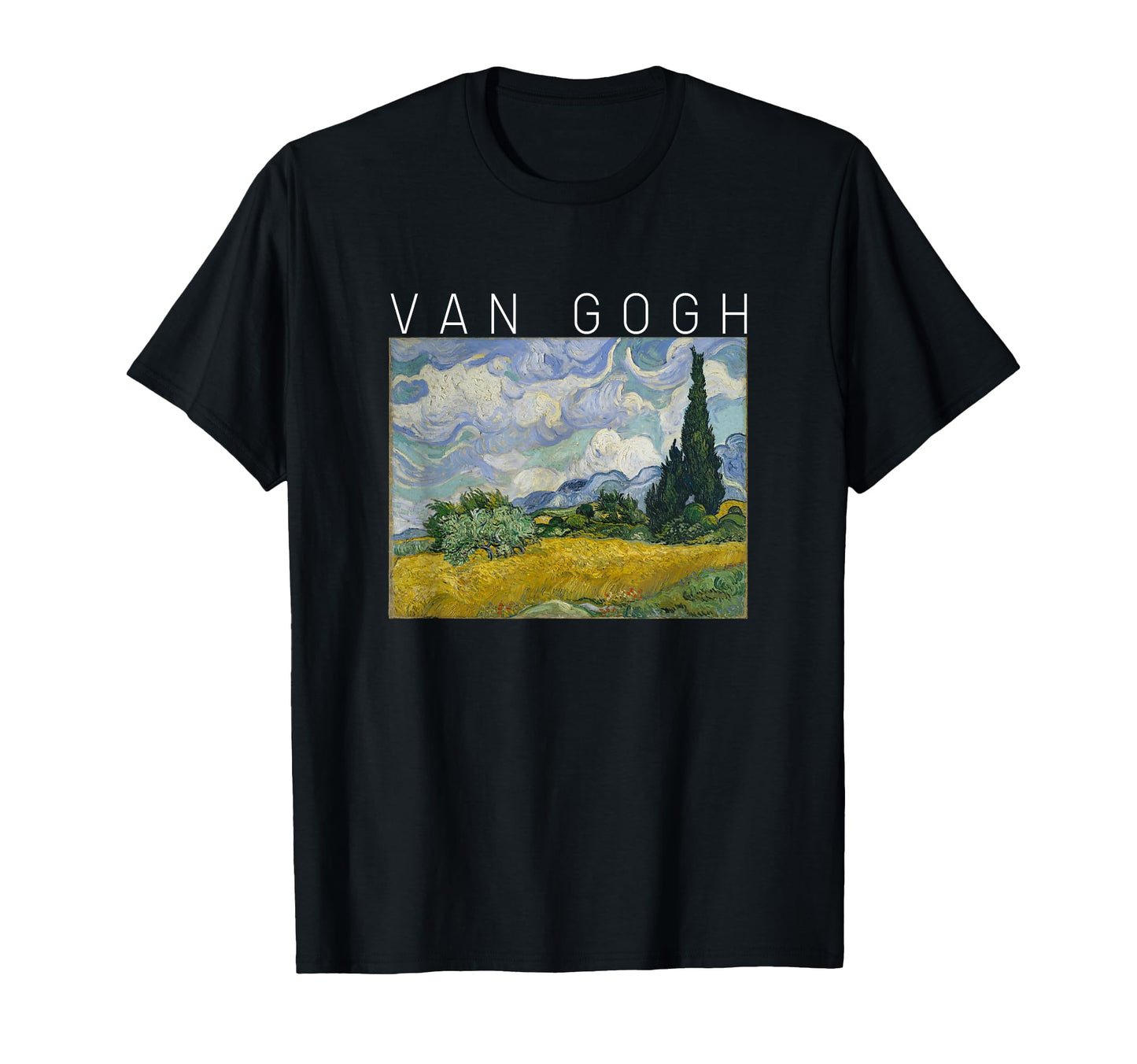 Van Gogh Wheat Field Cedar Funny T-Shirt - Aesthetic Graphic Men Women - T-Shirt, Sweatshirt, Hoodie
