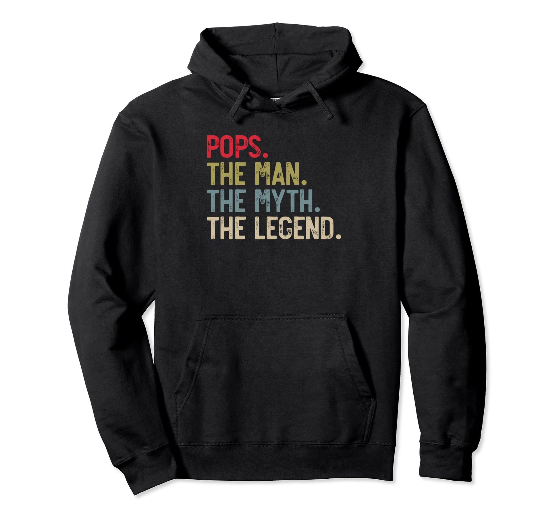 Pops Myth Legend Fathers Day Grandpa Hoodie - Custom Art Print Unisex - T-Shirt, Sweatshirt, Hoodie