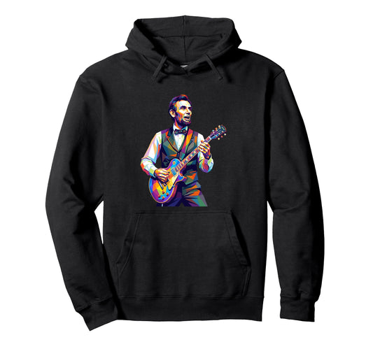 Abraham Lincoln Abe Lincoln Playing Hoodie - Streetwear Style for Adults - T-Shirt, Sweatshirt, Hoodie