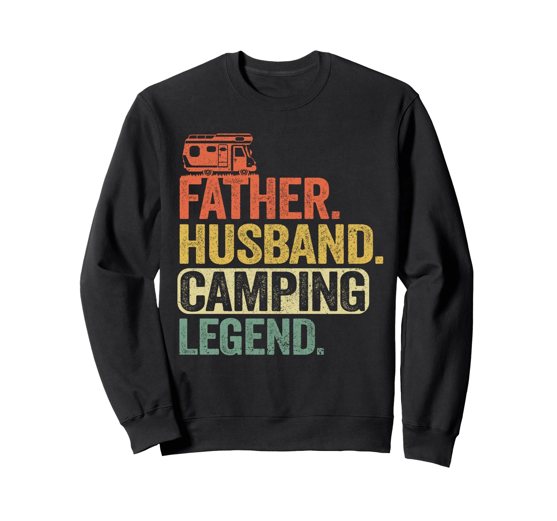 Father Husband Camping Legend Sweatshirt - Minimalist Print for Adults - T-Shirt, Sweatshirt, Hoodie