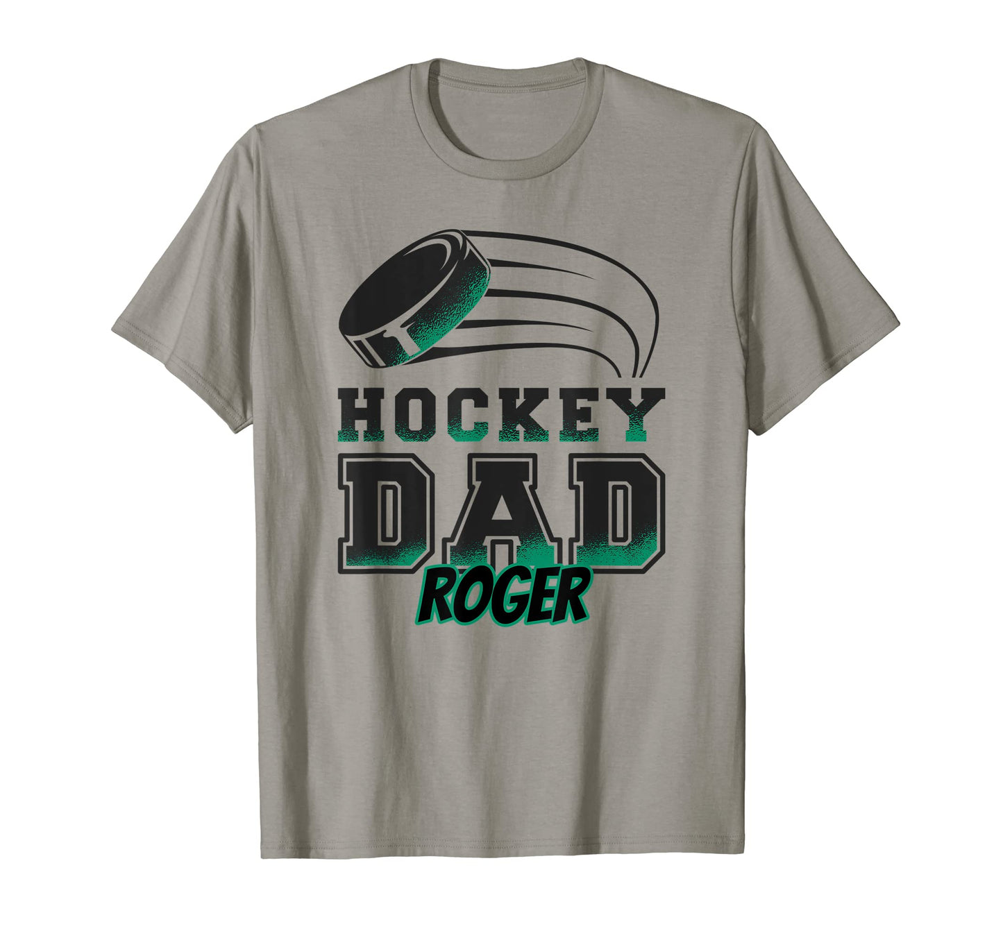 Roger Hockey Dad Puck Mens T-Shirt - Custom Art Print for Adults - T-Shirt, Sweatshirt, Hoodie